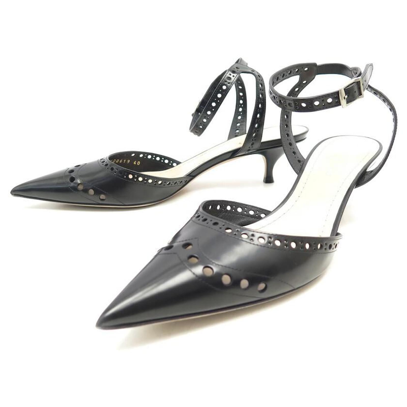 Escarpin noir petit talon bobine Allure Taille 43