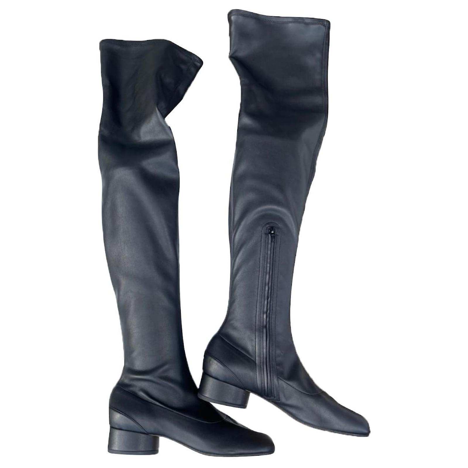 Maison Martin Margiela Tabi Black Leather ref.658244 - Joli Closet