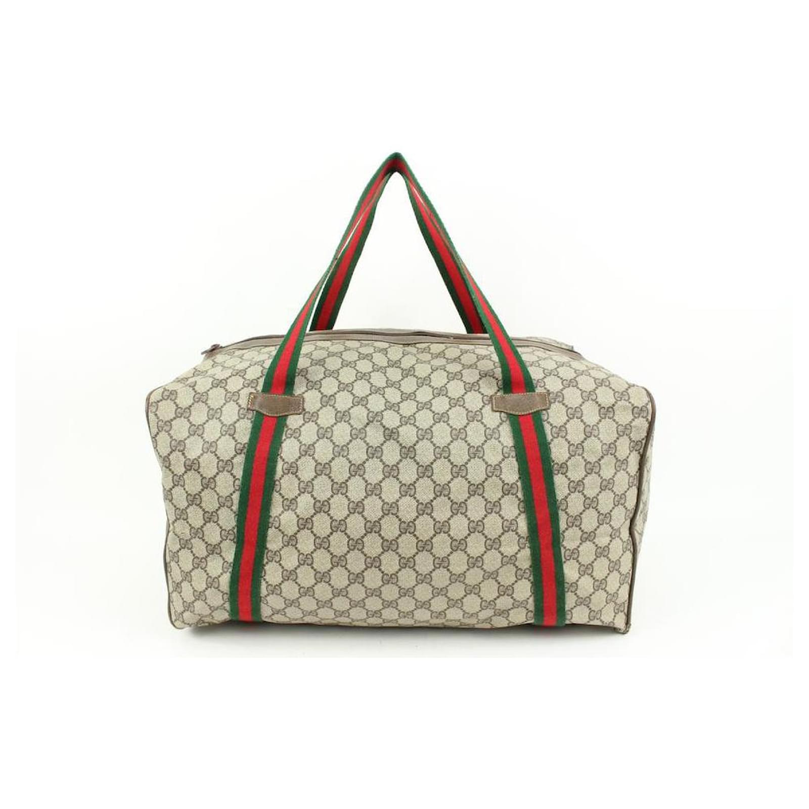 Gucci Supreme GG Web Handle Boston Duffle Bag Leather ref.658292 - Joli  Closet
