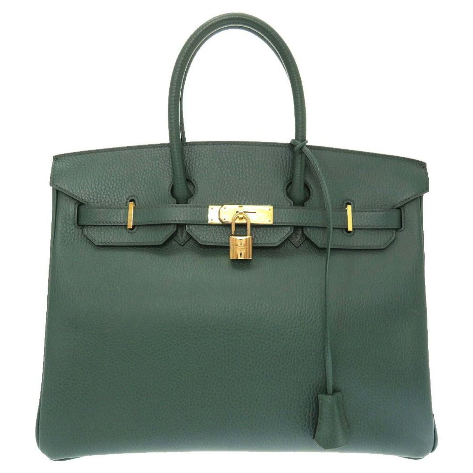 Hermès HERMES BIRKIN 35 Grün Leder ref.658907 - Joli Closet