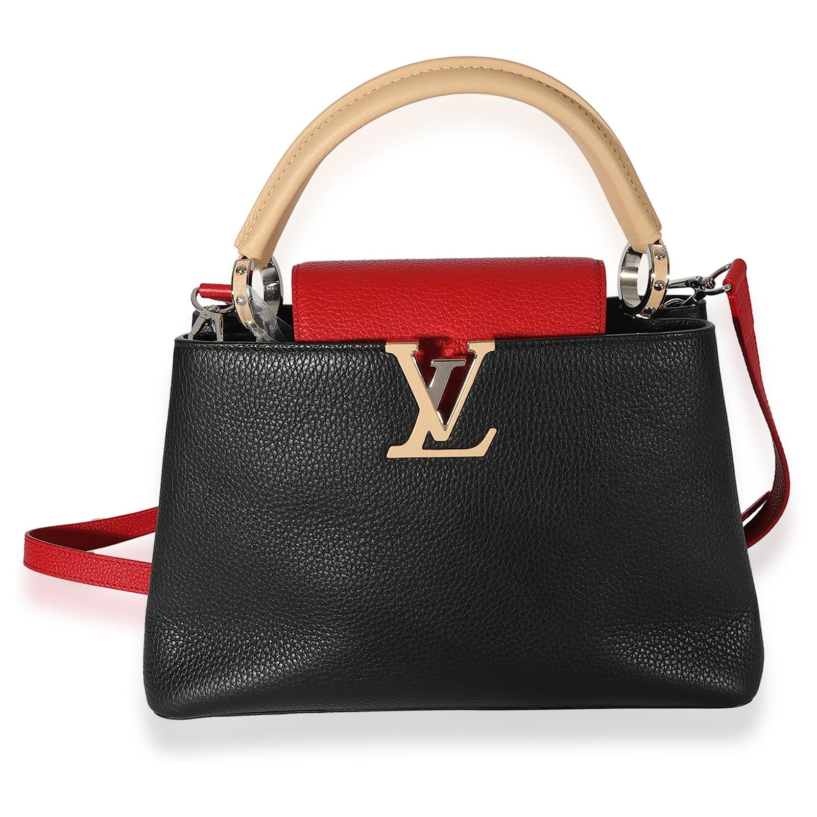 Louis Vuitton Black & Multicolor Leather Capucines Bb ref.659306