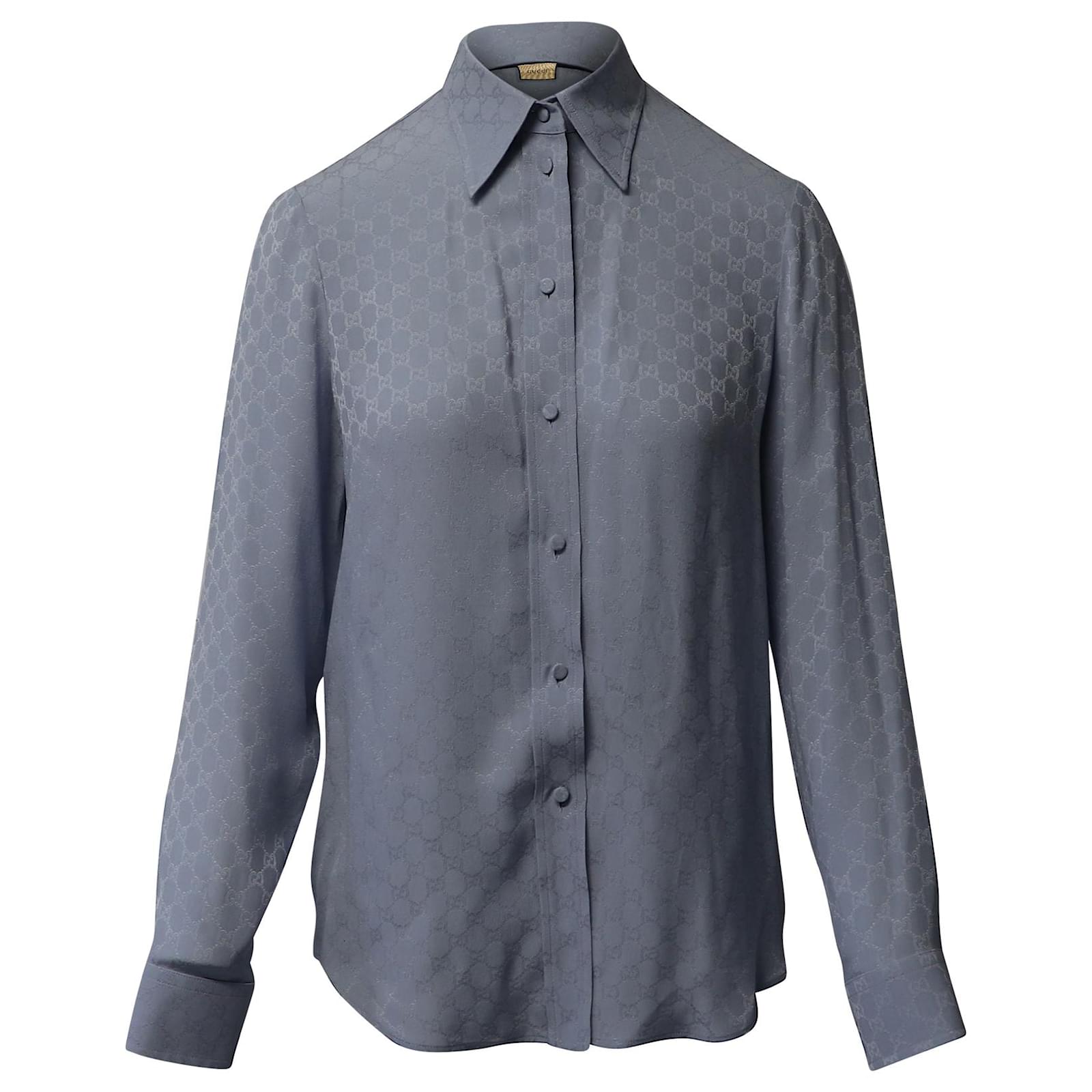 Gucci: Gray Monogram Shirt