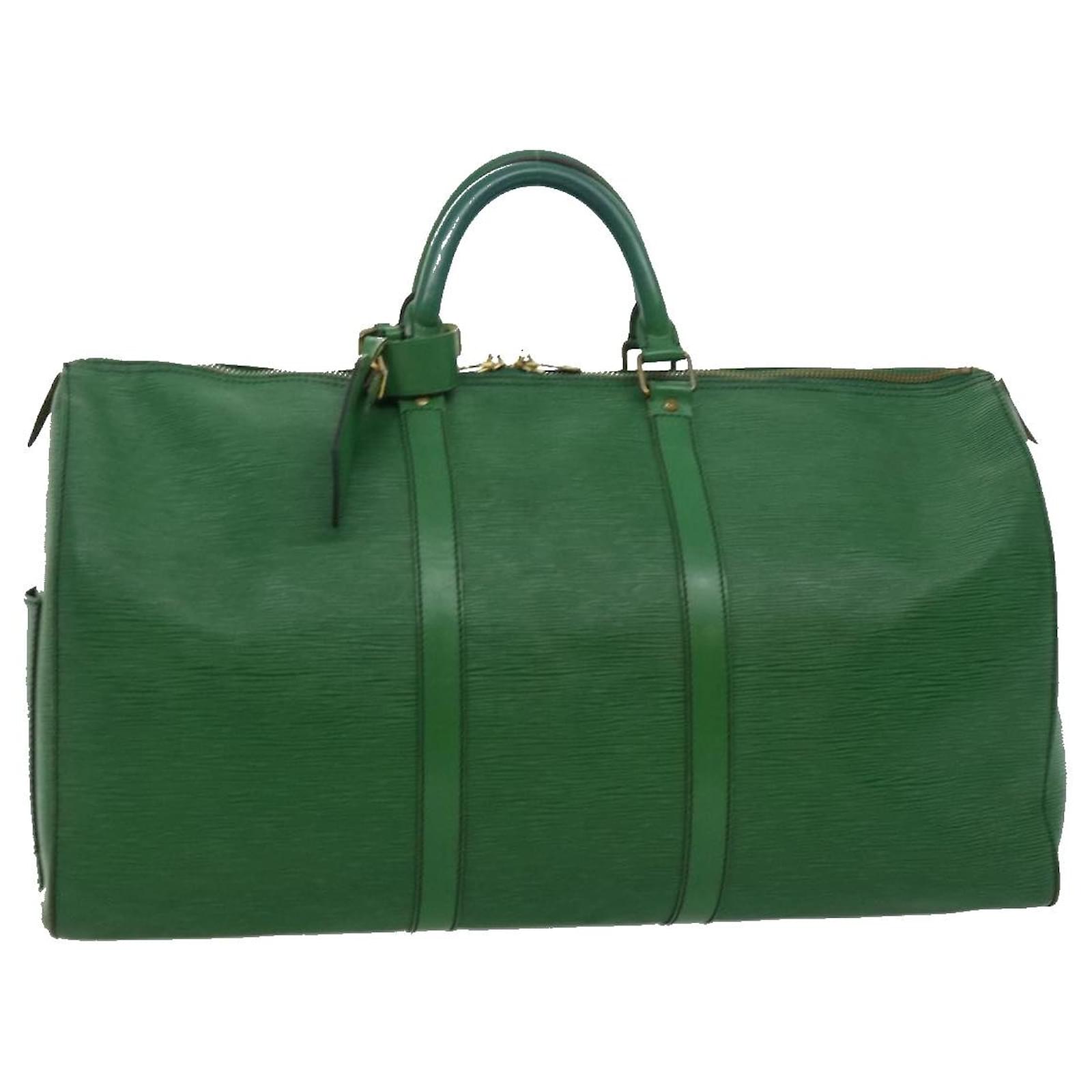 Louis Vuitton Epi Leather Keepall Bag 50 Green