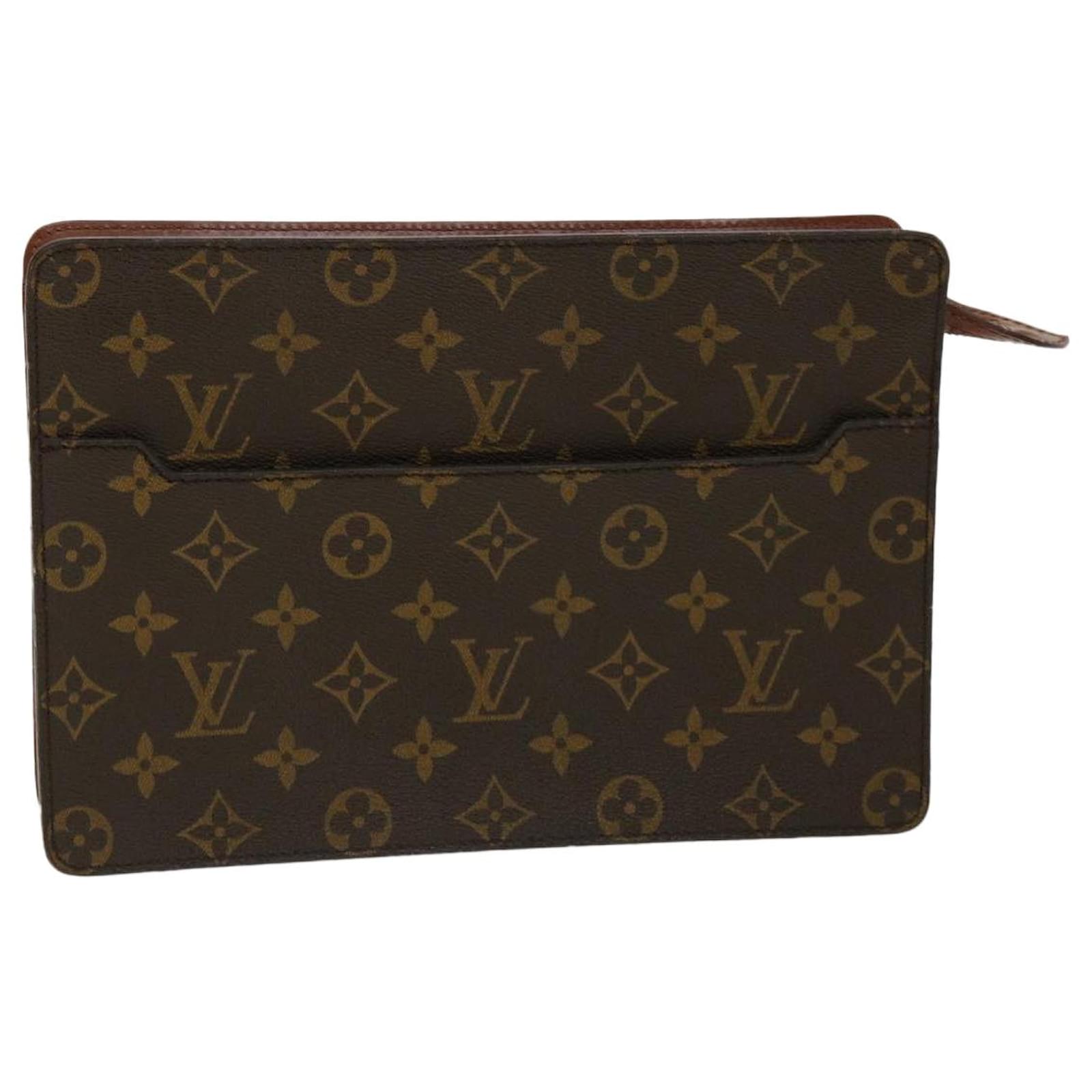 LOUIS VUITTON Monogram Pochette Homme Clutch Handbag