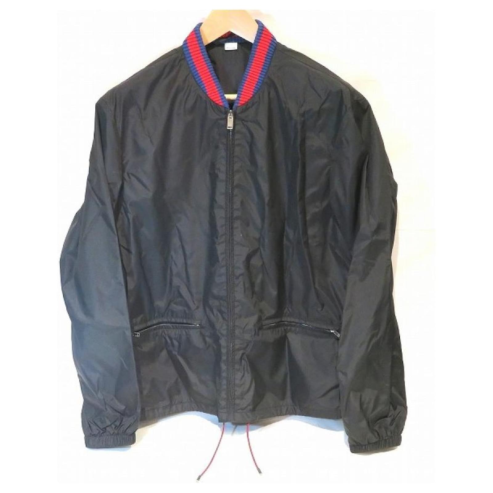 GUCCI 451121 Kingsnake Nylon Blouson Black Size 52 Apparel Jacket