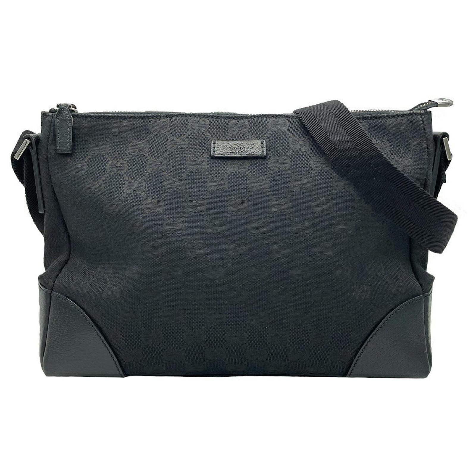 Gucci Black GG Canvas Crossbody Bag Cloth Cloth ref.660123 Joli Closet