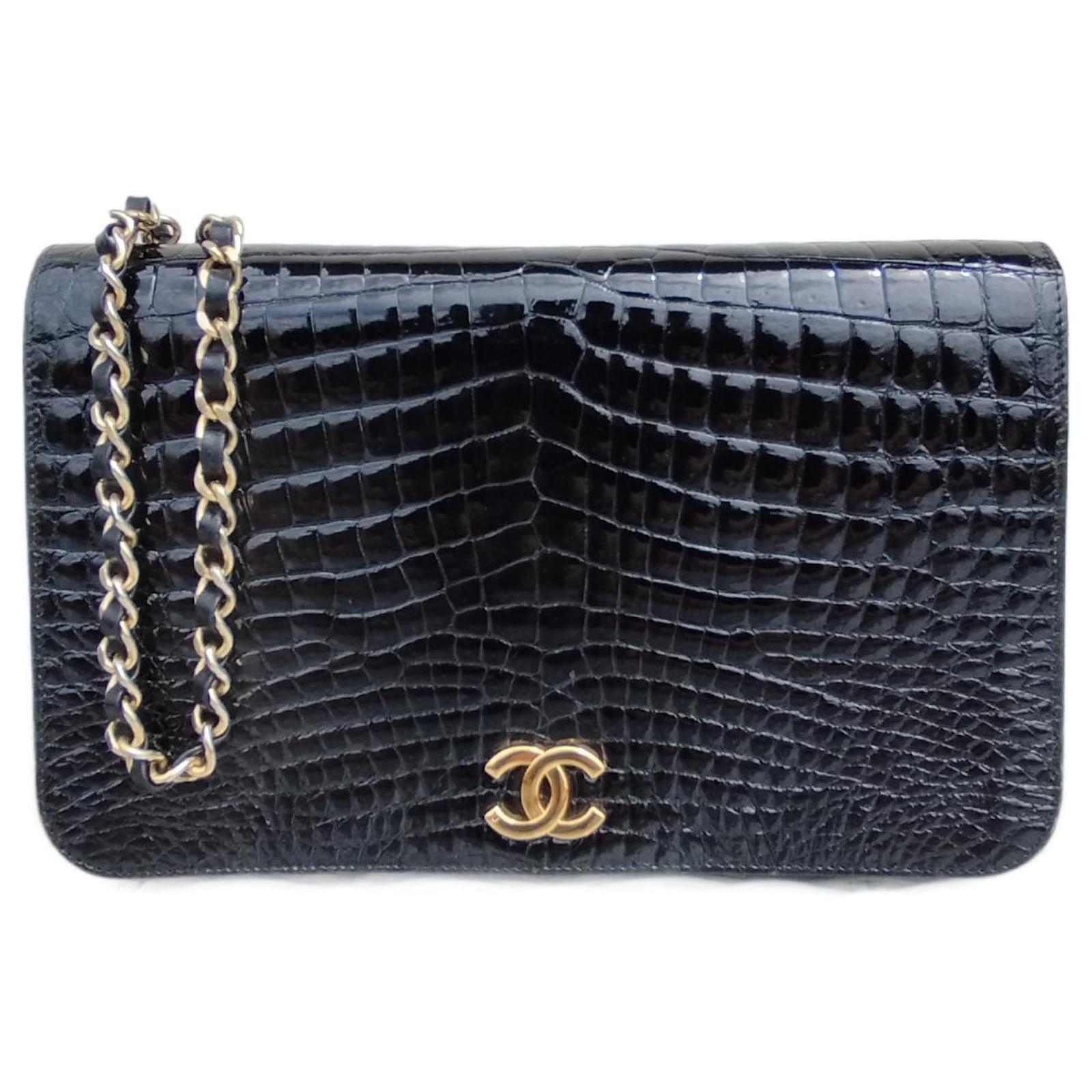 Chanel WOC bag in black crocodile Exotic leather ref.660516 - Joli