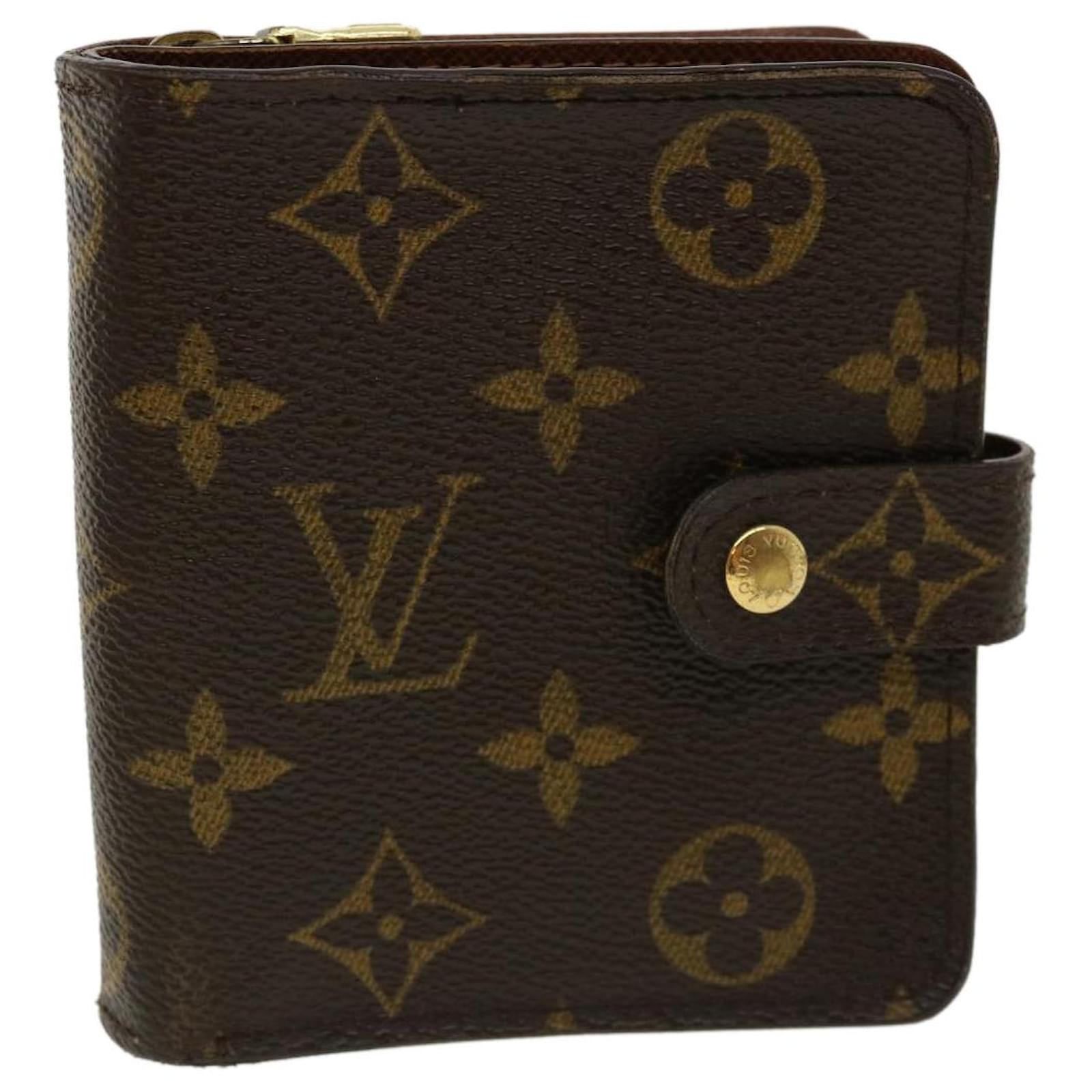 Louis Vuitton Brown LV Monogram Leather Compact Wallet