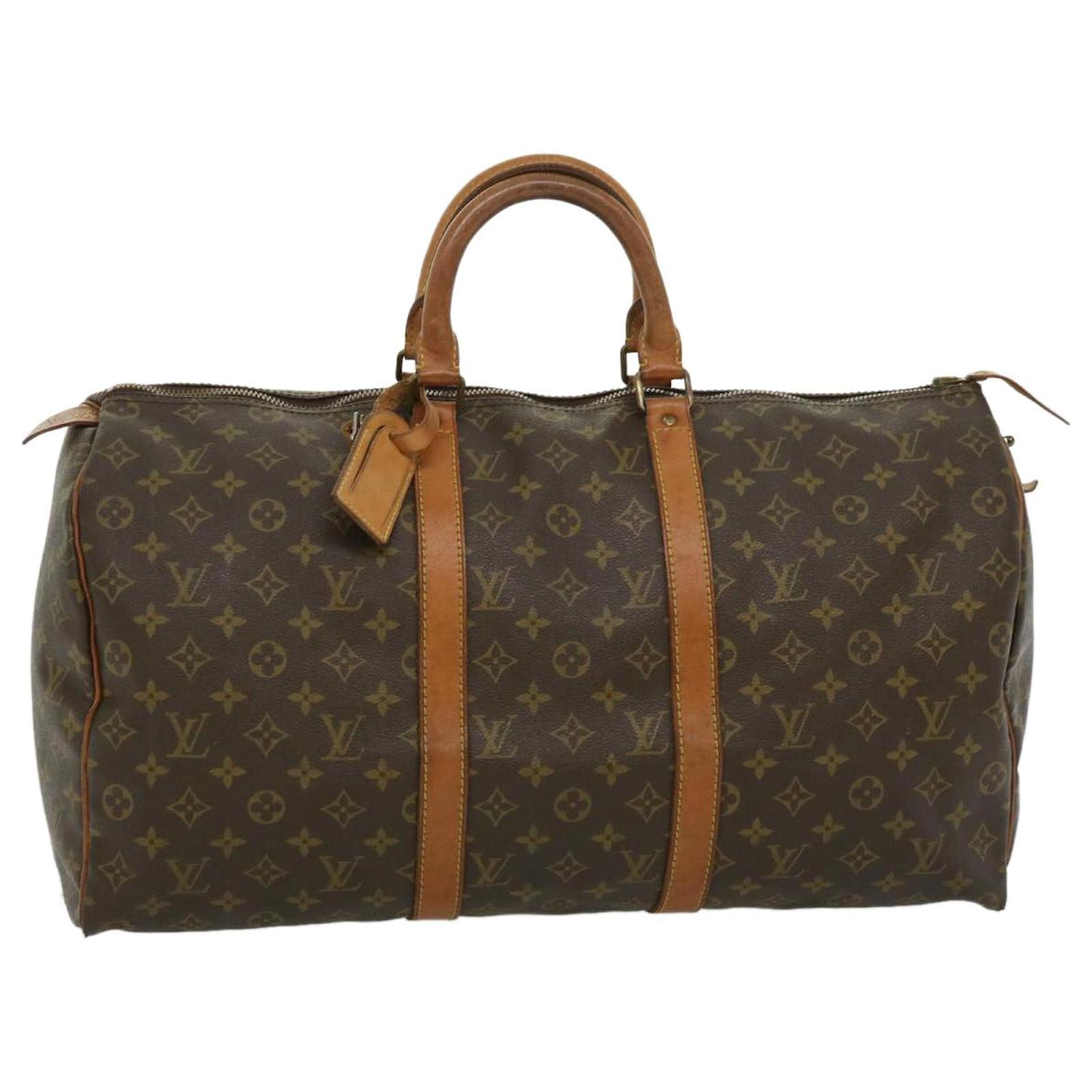 Vintage Louis Vuitton Monogram LV Keepall 50 handbag Browns Duffle Bag- GOOD