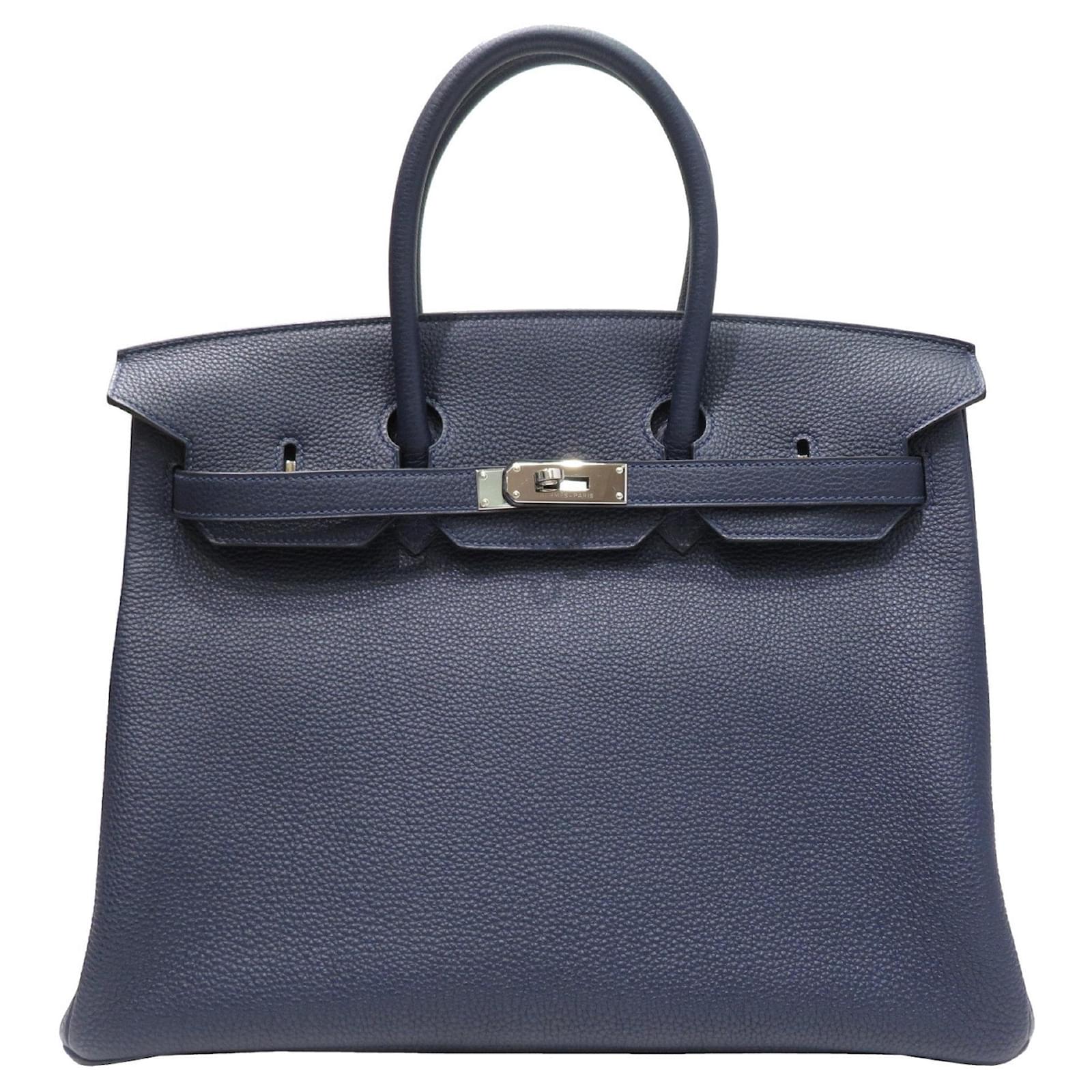 Hermès HERMES BIRKIN 35 Navy blue Leather ref.660916 - Joli Closet