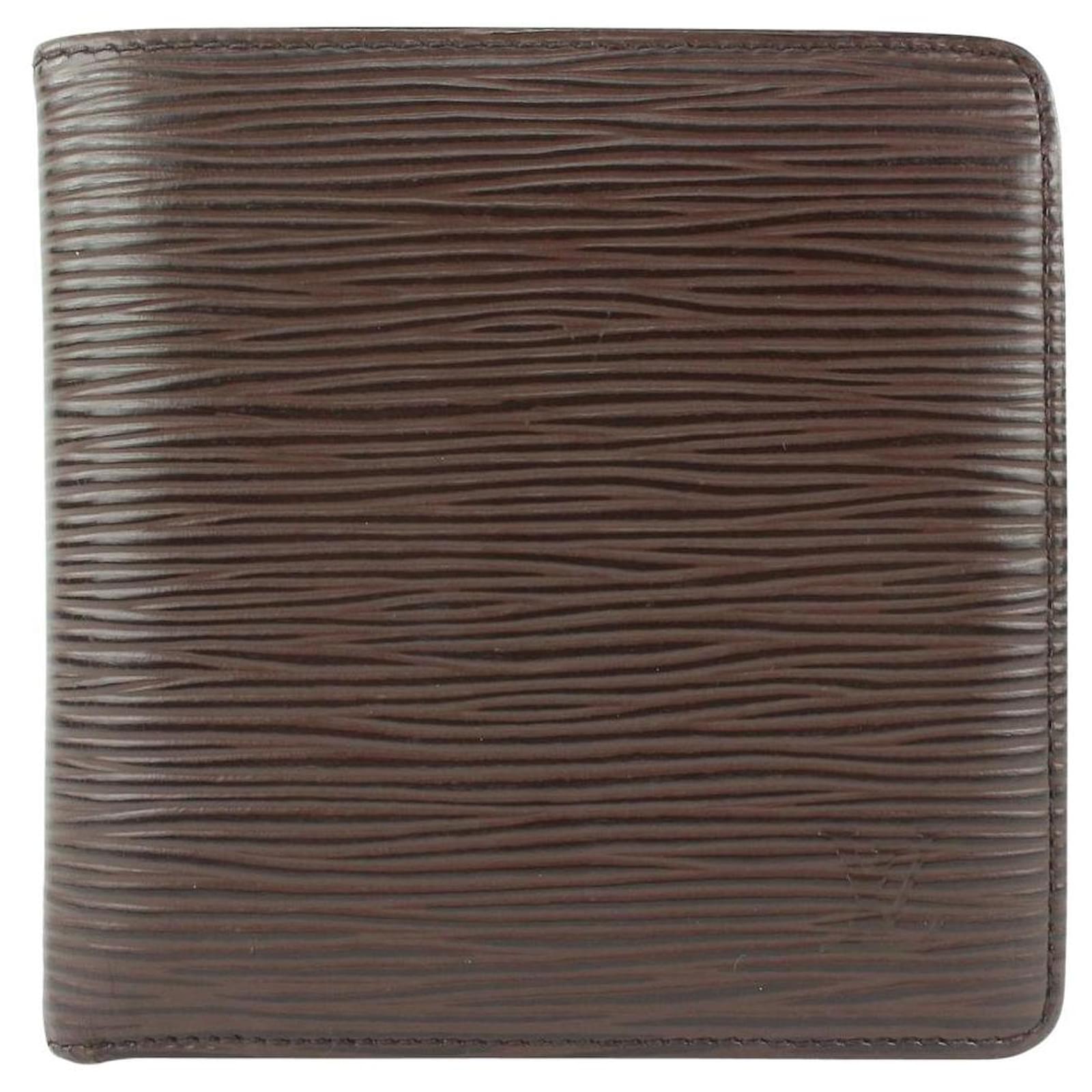 Louis Vuitton Moka Brown Epi Leather Slender Multiple Marco Florin Wallet  1LV52a ref.661015 - Joli Closet