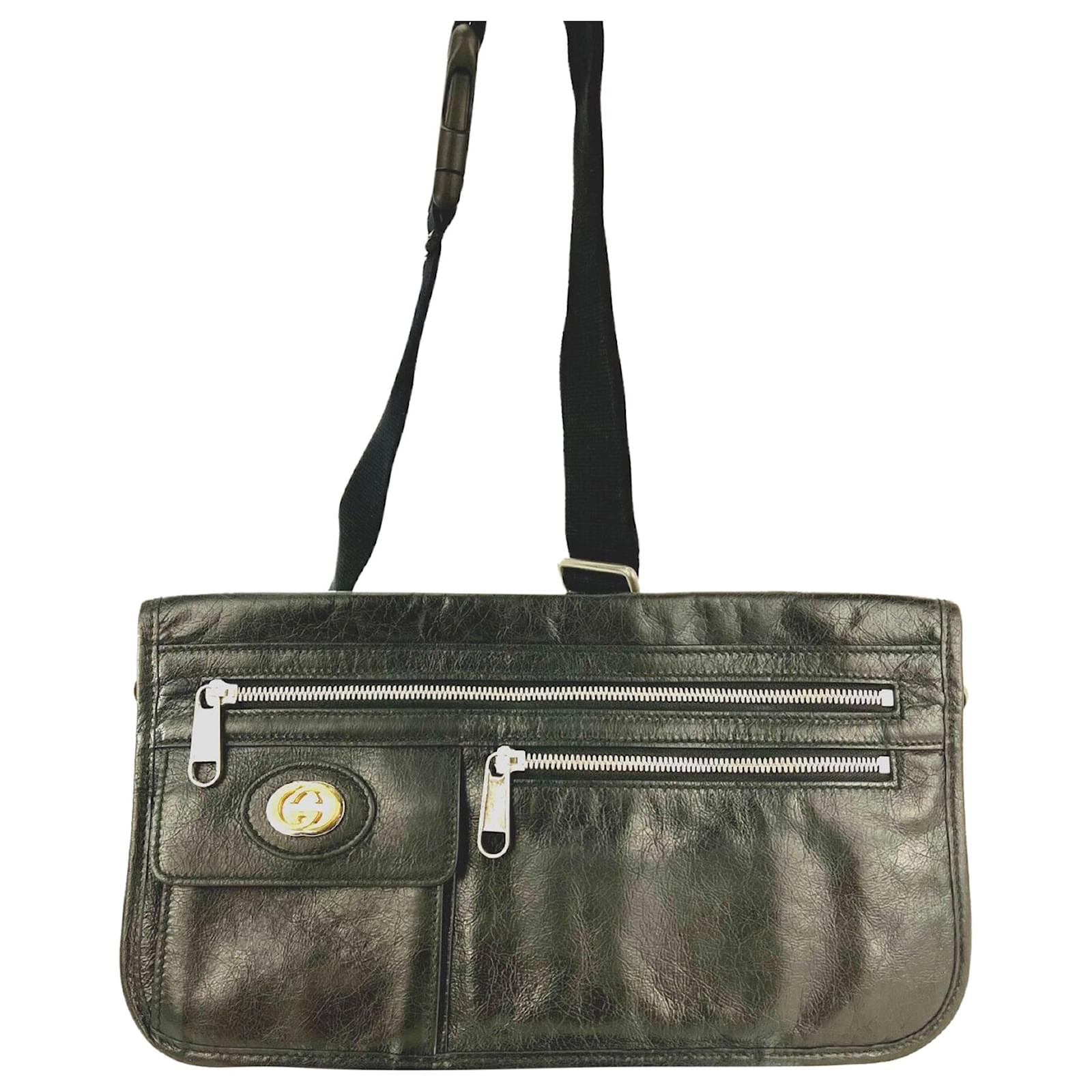 WMNS) GUCCI Silver Double G Leather Chain Shoulder Messenger Bag Smal -  KICKS CREW