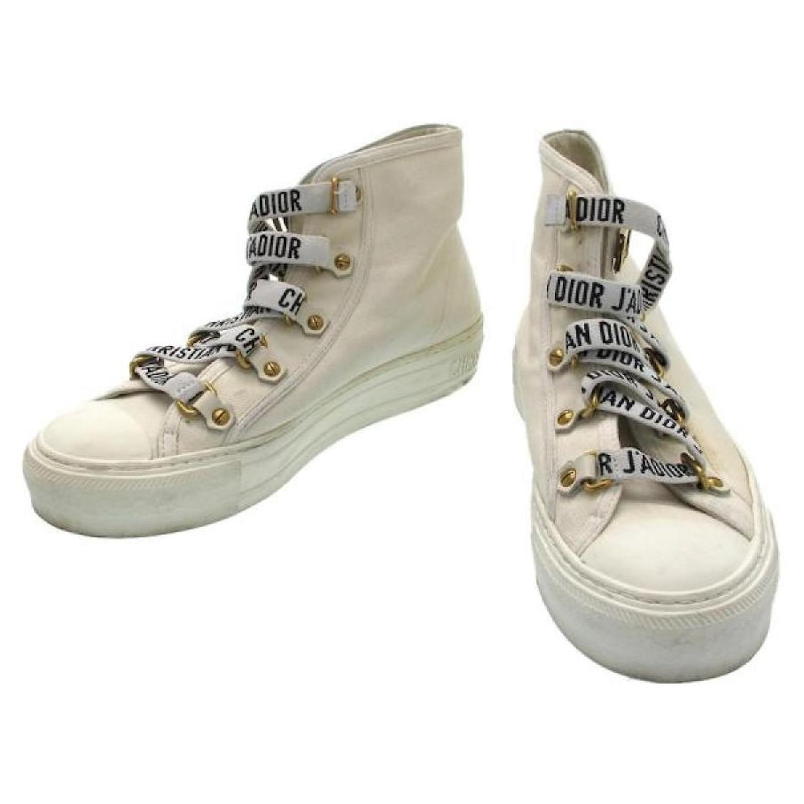 christian Dior Sneakers White Leather Ref 661644 Joli Closet christian-dior-sneakers-white-leather-ref-661644-joli-closet