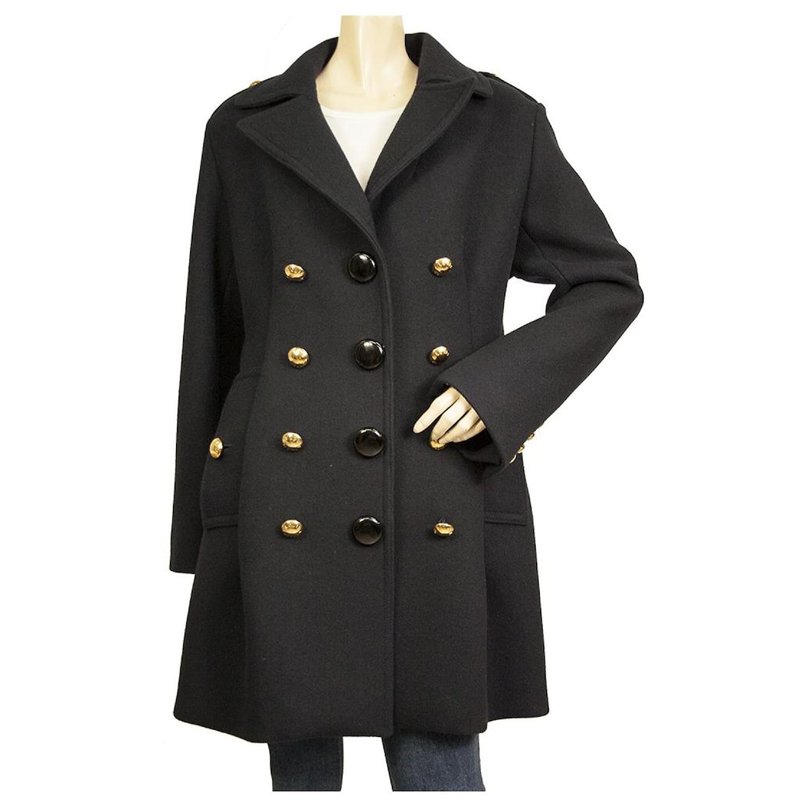 LOUIS VUITTON Damen Jacke/Mantel aus Wolle in Schwarz