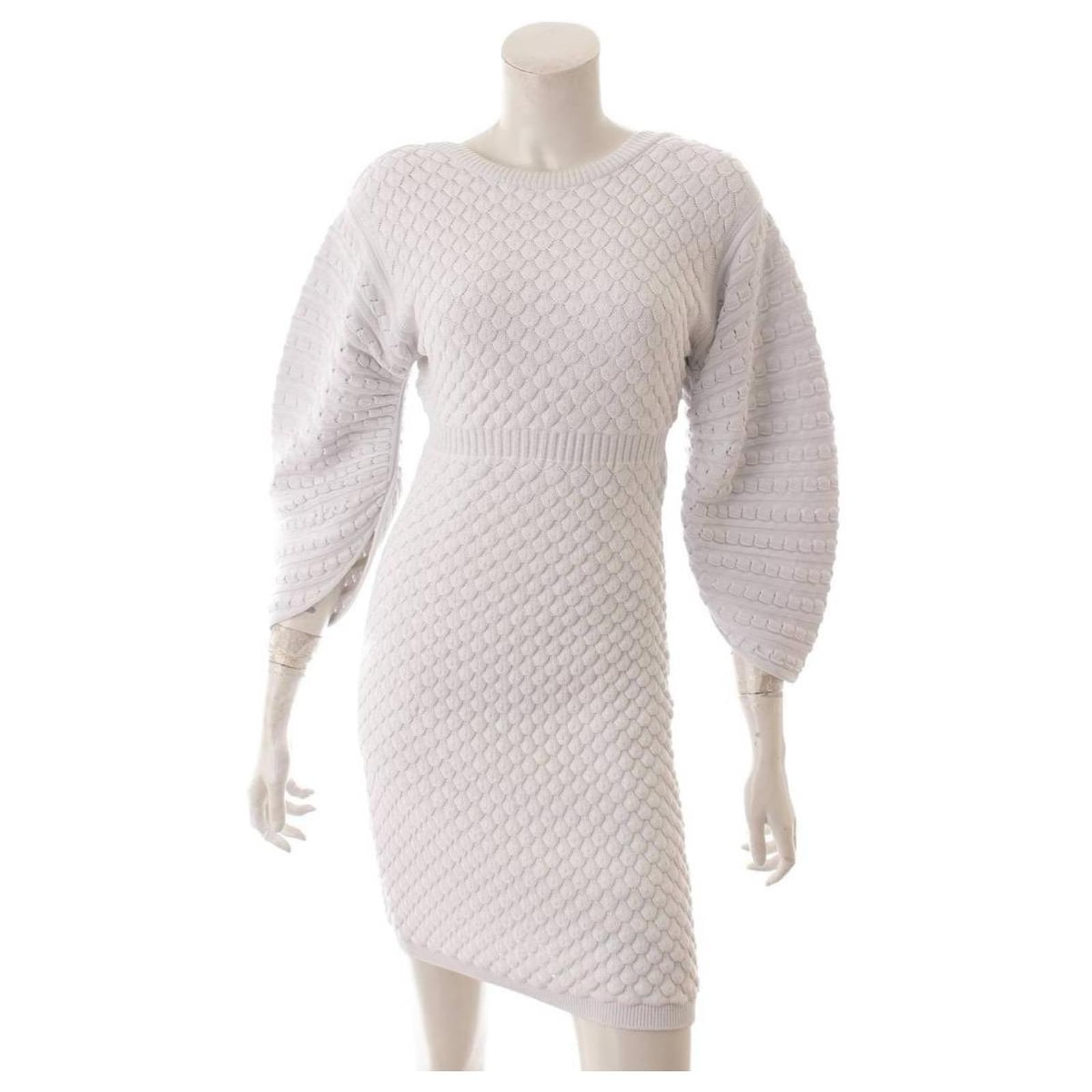chanel white knit dress