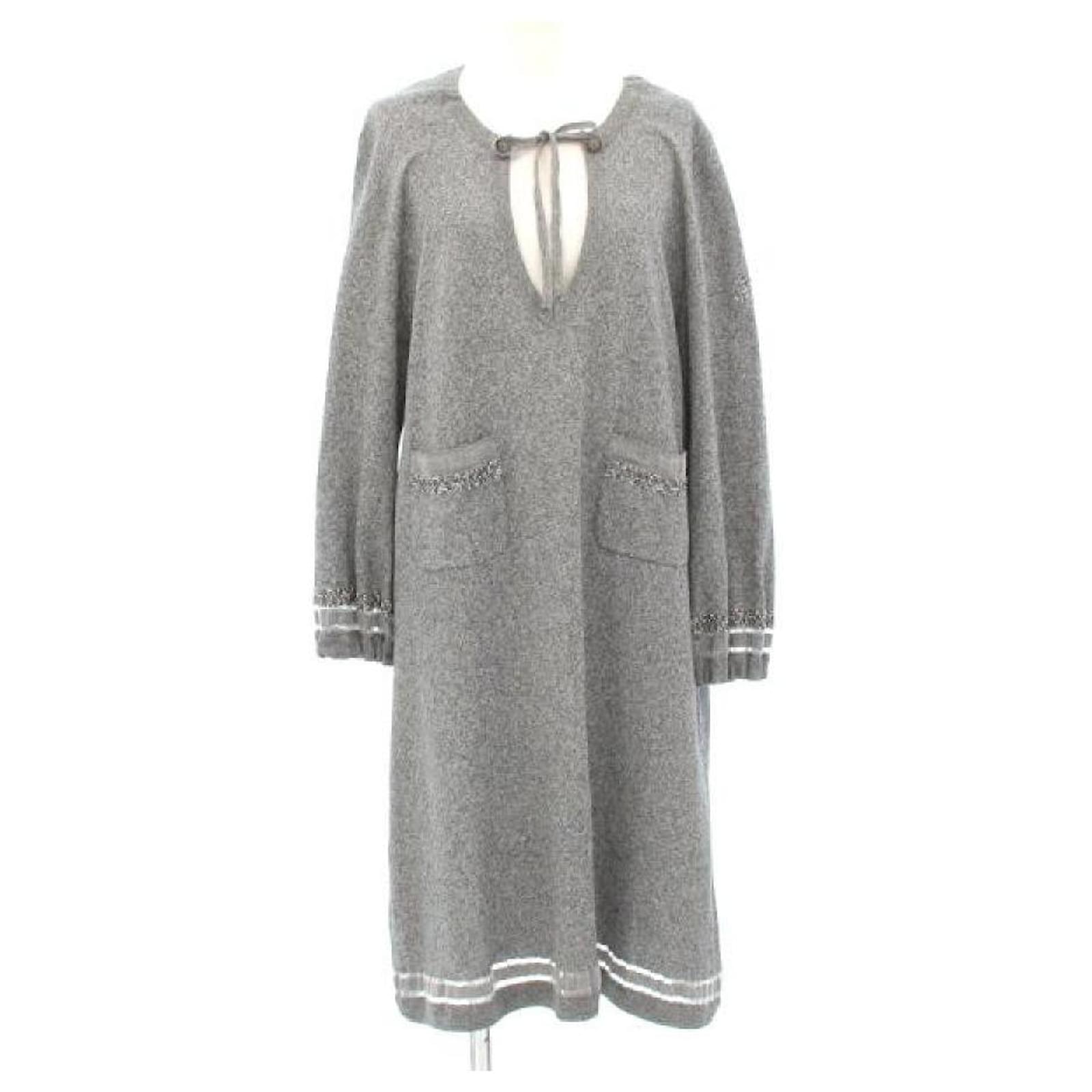 *chanel dress Grey Cotton ref.661720 - Joli Closet