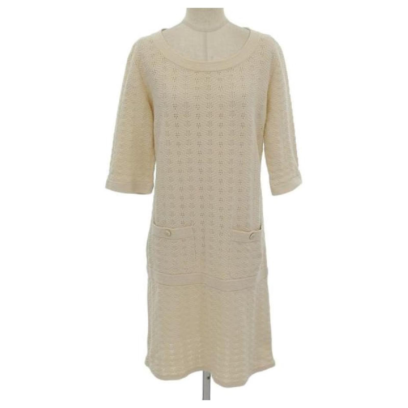*chanel dress Beige Cotton ref.661721 - Joli Closet