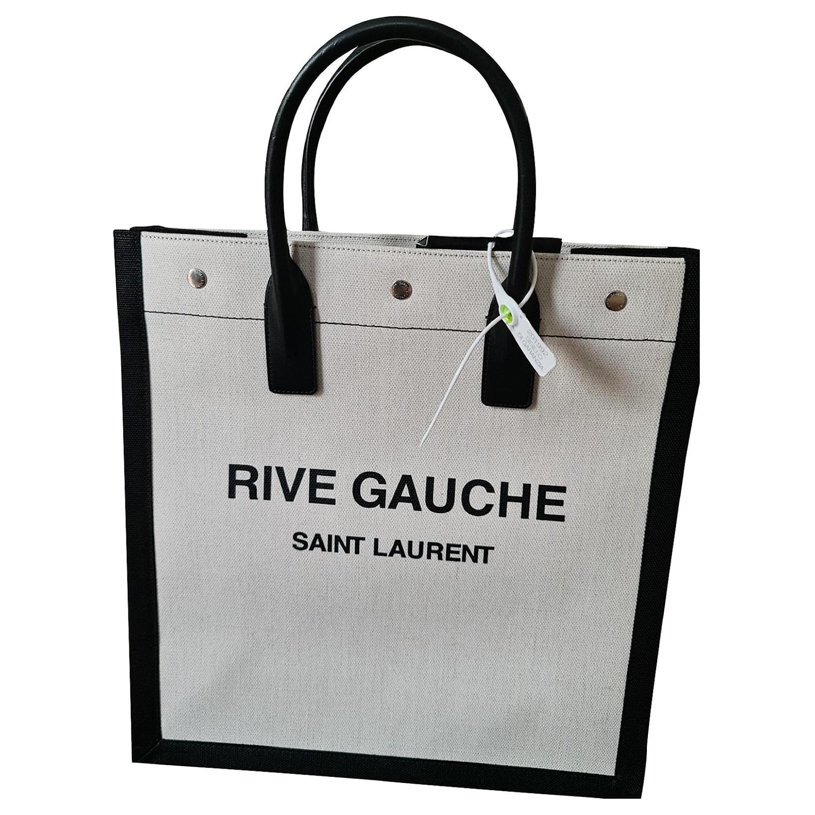 Saint Laurent Rive Gauche Black Beige Cloth ref.661753 - Joli Closet