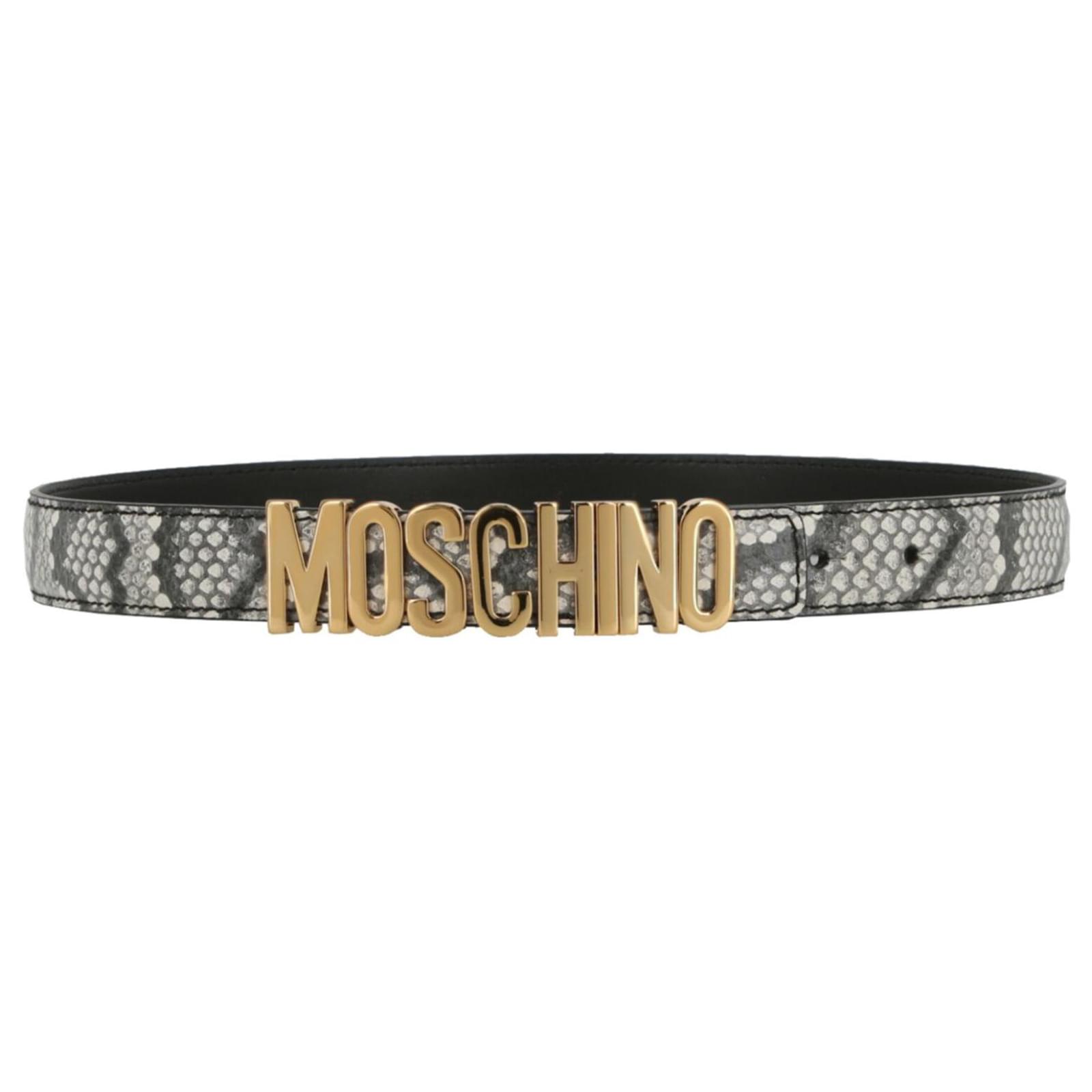 Moschino printed discount logo belt