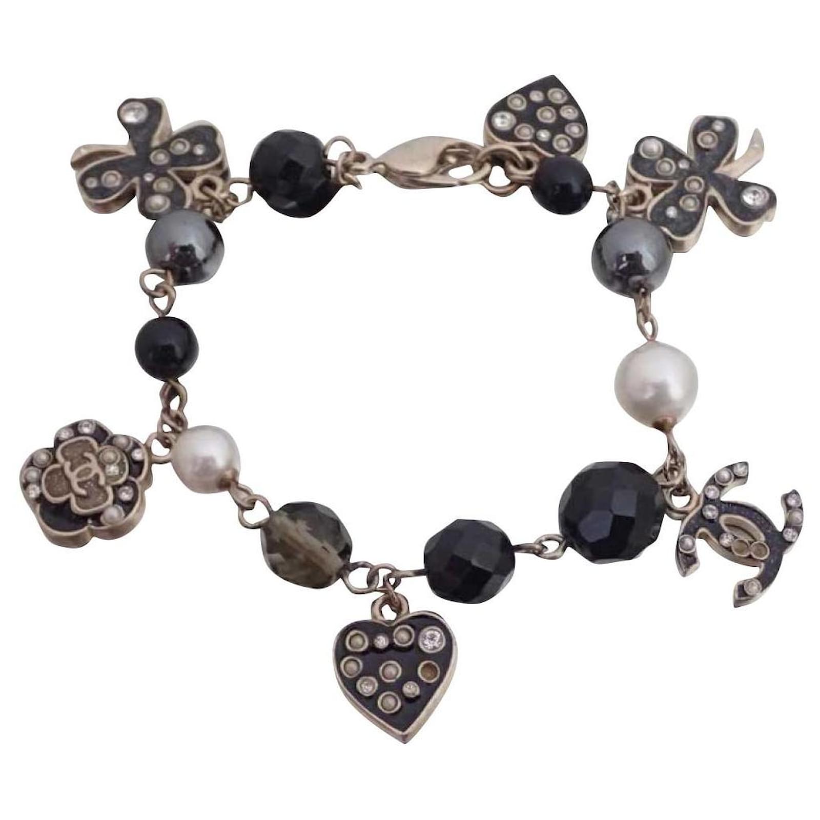 Bracelet Femme Noir Et Doré Avec Strass - Simili Cuir Et Fermeture Aimantée - BIMBO