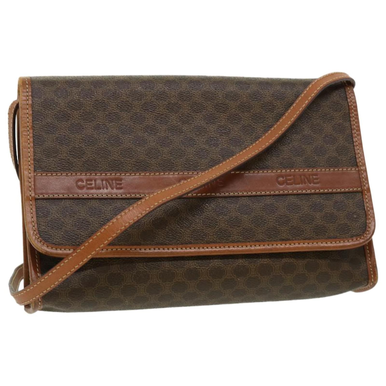 Celine, Bags, Vintage Celine Macadam Triomphe Crossbody Bag