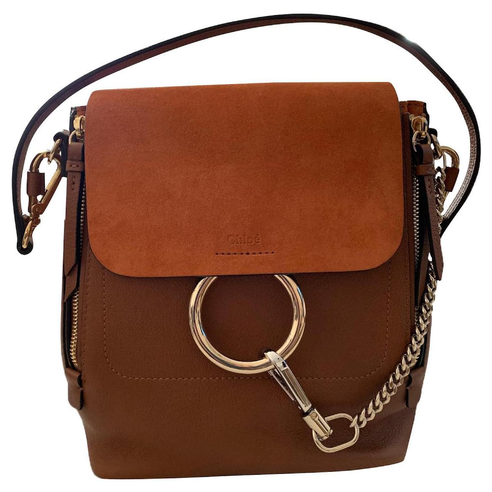 Chloe Sac a dos Faye magnifique Cuir Cognac ref.662858 Joli Closet