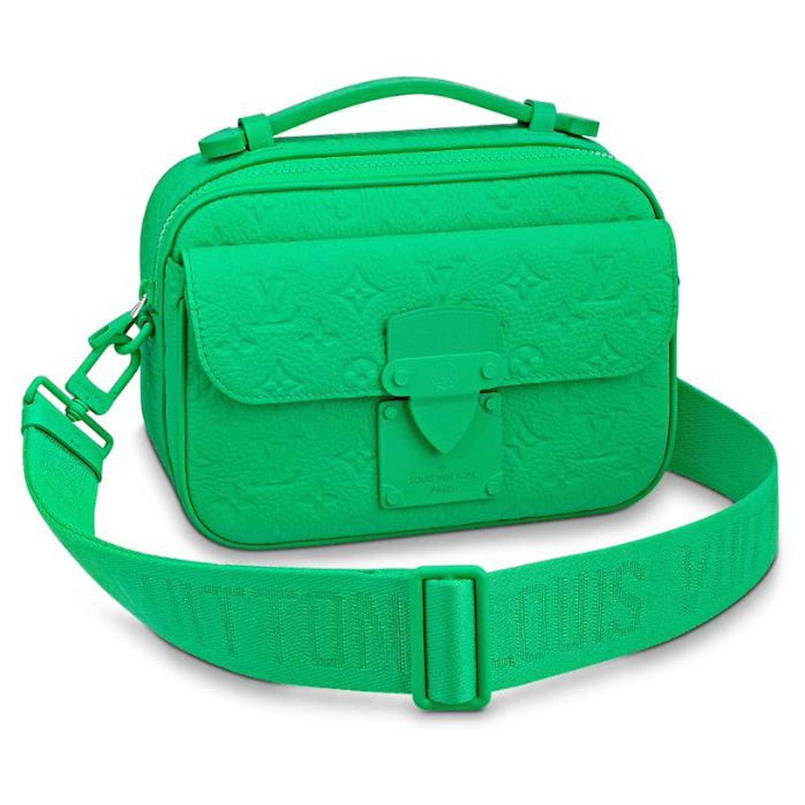Louis Vuitton, Bags, Louis Vuitton S Lock Messenger Bag Monogram  Taurillon Leather Green