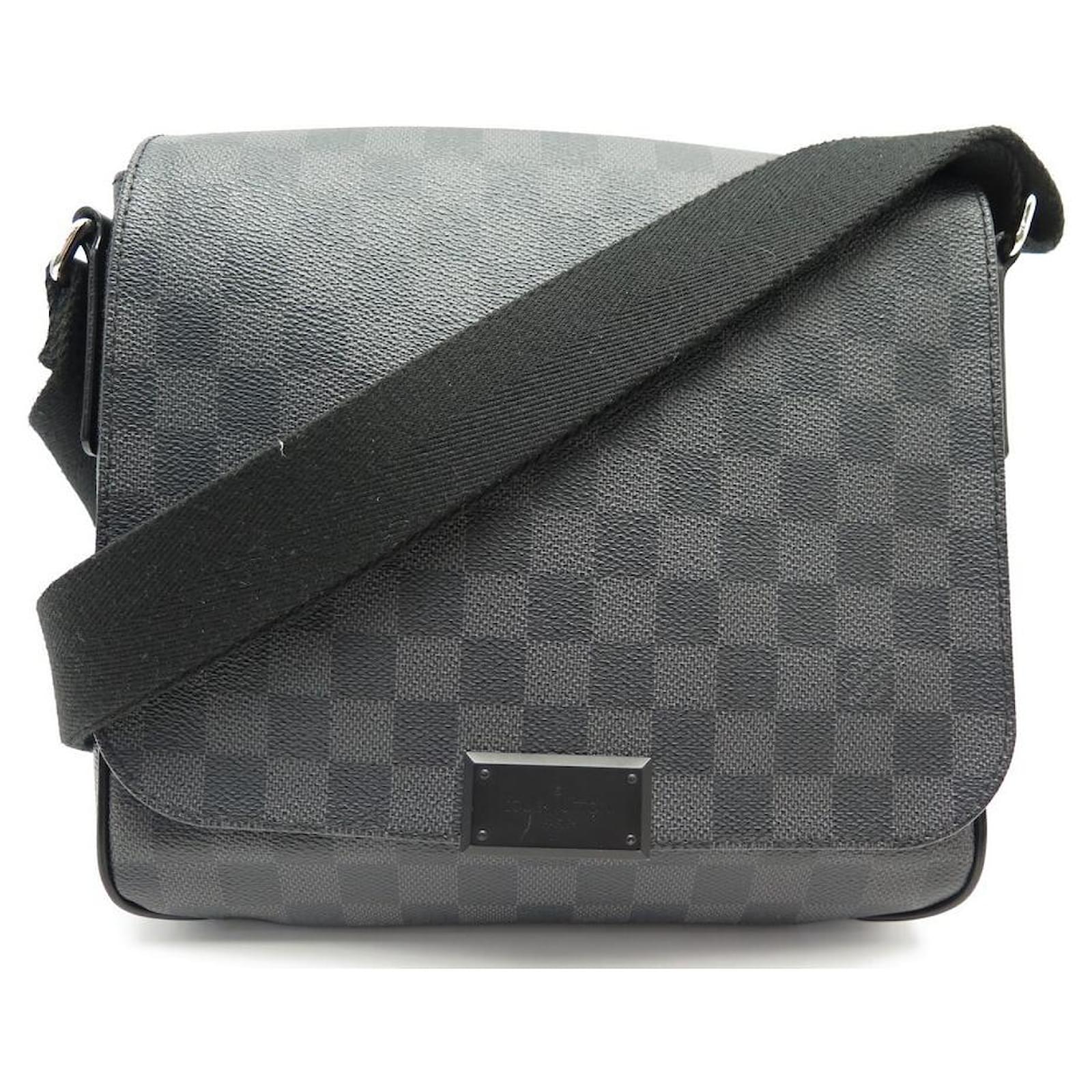District PM Messenger Bag - Luxury Damier Graphite Canvas Grey