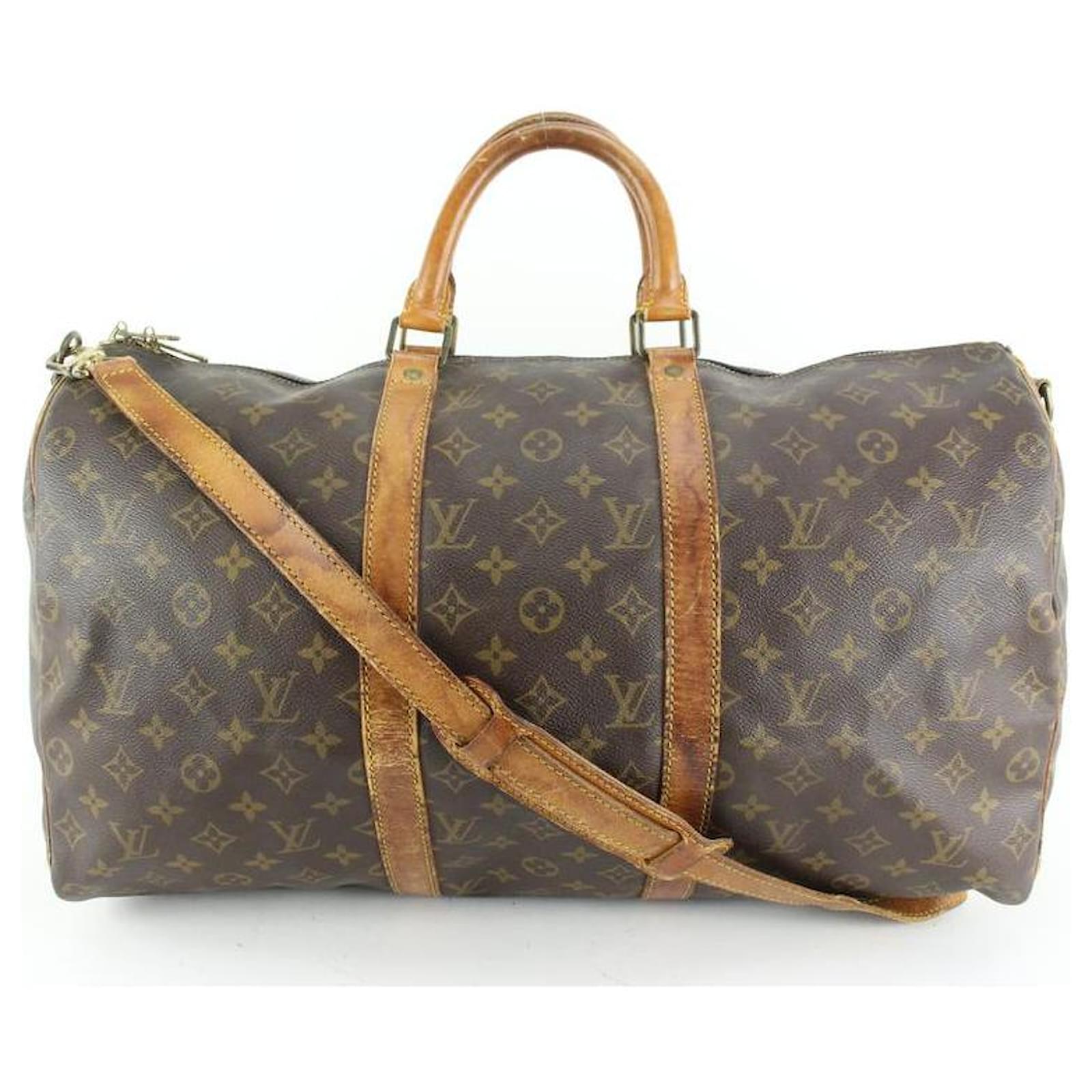 Louis Vuitton Monogram Keepall Bandouliere 50Boston Duffle Bag with Strap  65LK429S Leather ref.663918 - Joli Closet
