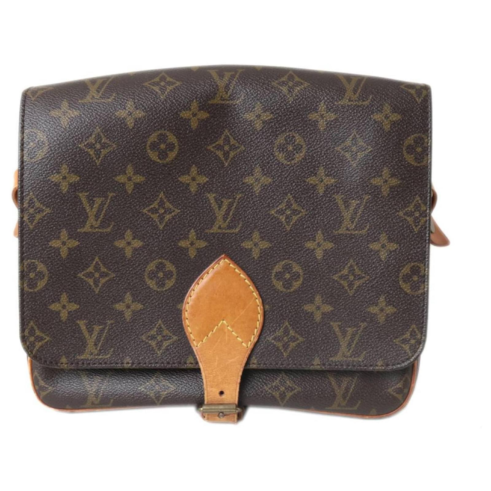 Louis Vuitton Monogram Mini Cartouchiere Brown Cloth ref.606648