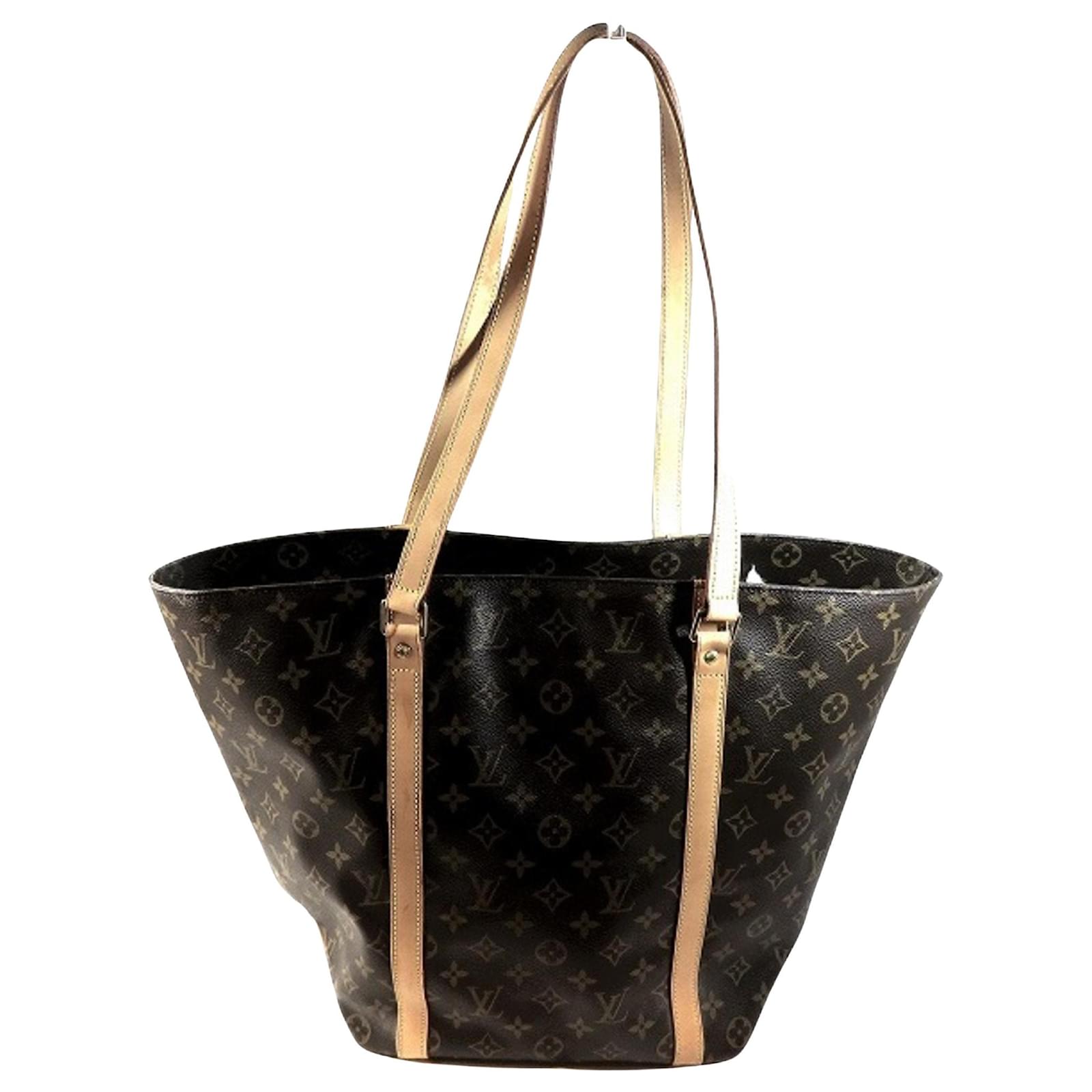 Louis Vuitton Sac Shopping Brown Cloth ref.664225 - Joli Closet