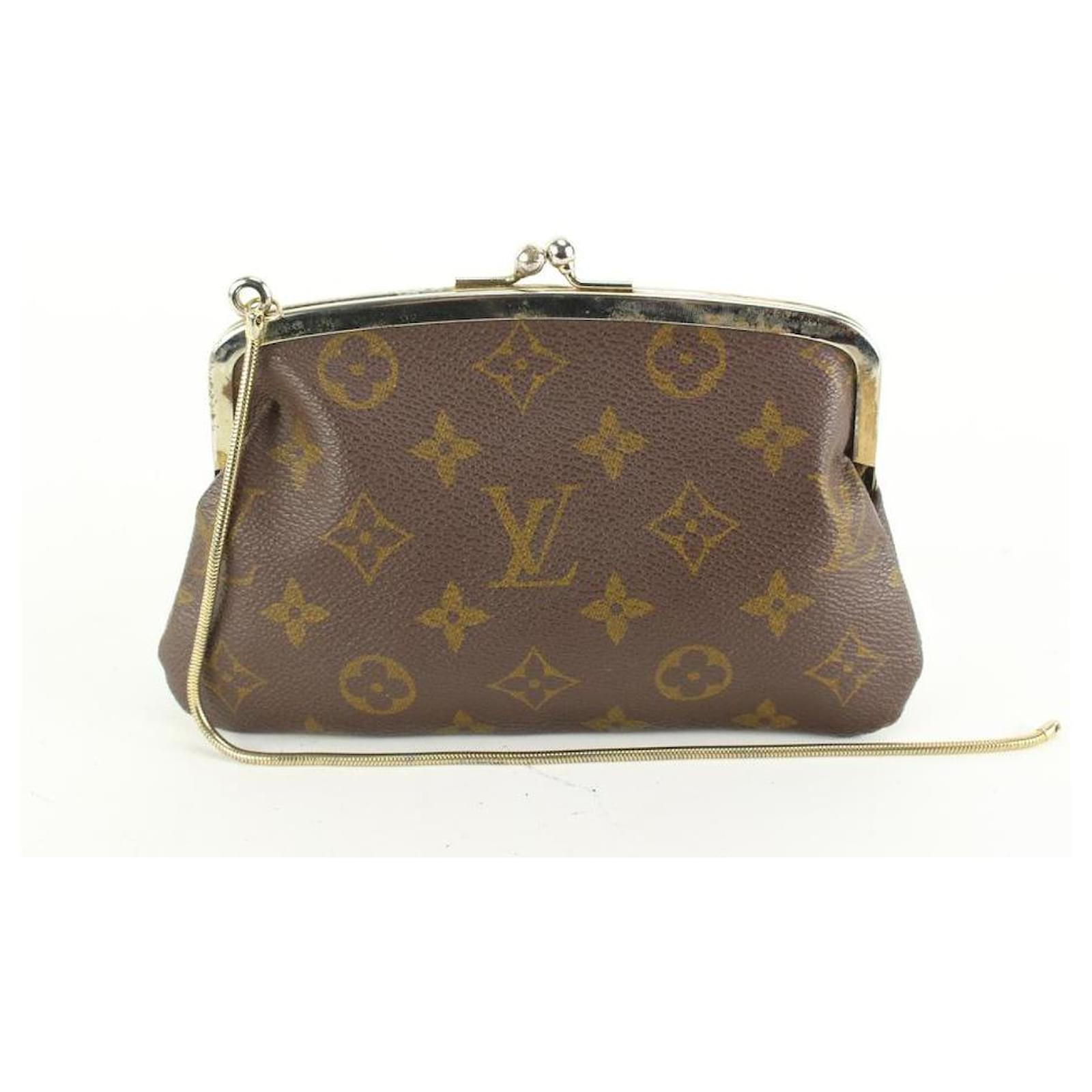 Louis Vuitton // Brown Monogram Kisslock Pouch – VSP Consignment