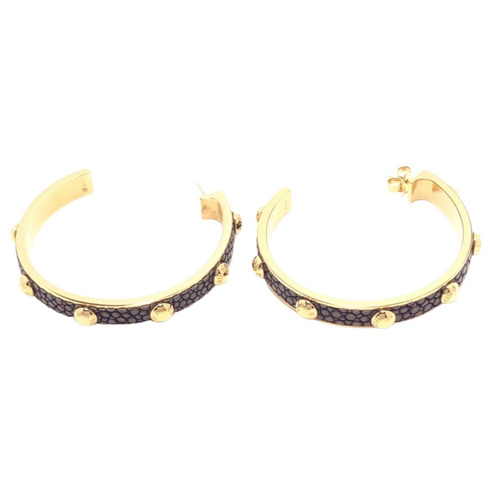 Boucles D'oreilles Vintage Jacques Esterel - Métal Doré - Style Clips - Occasion