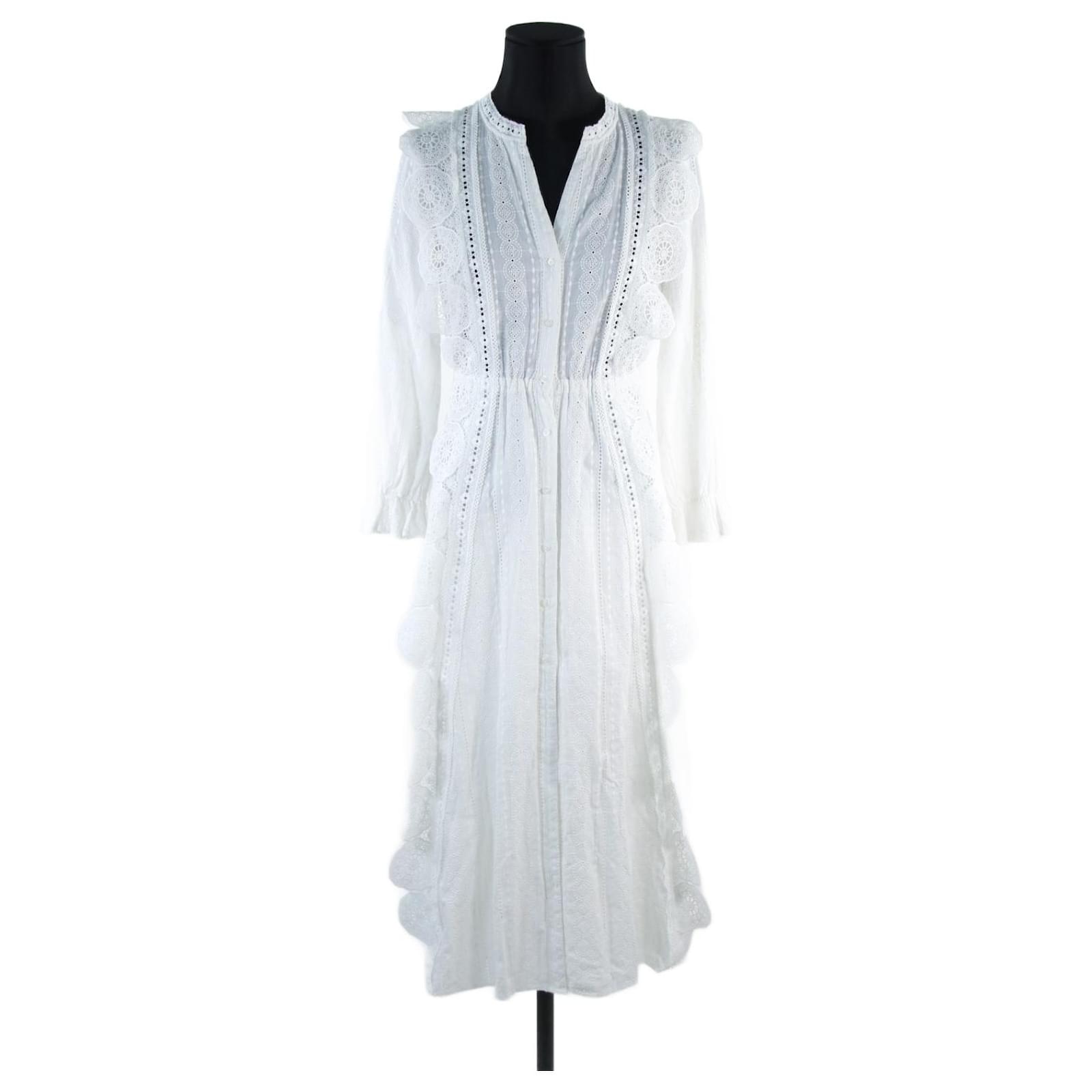 Robe Maje 34 White Cotton ref.665664 - Joli Closet
