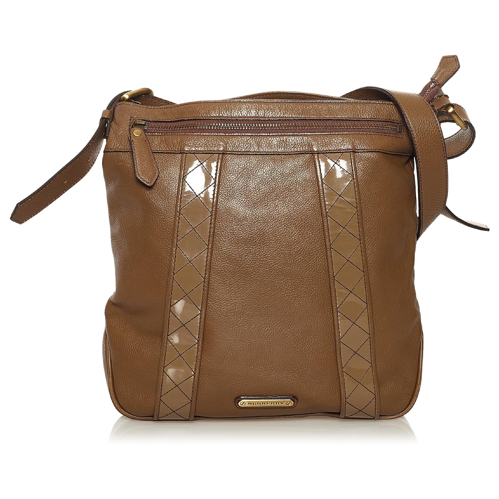 Burberry Brown Leather Shoulder Bag Dark brown Ponystyle calfskin ref