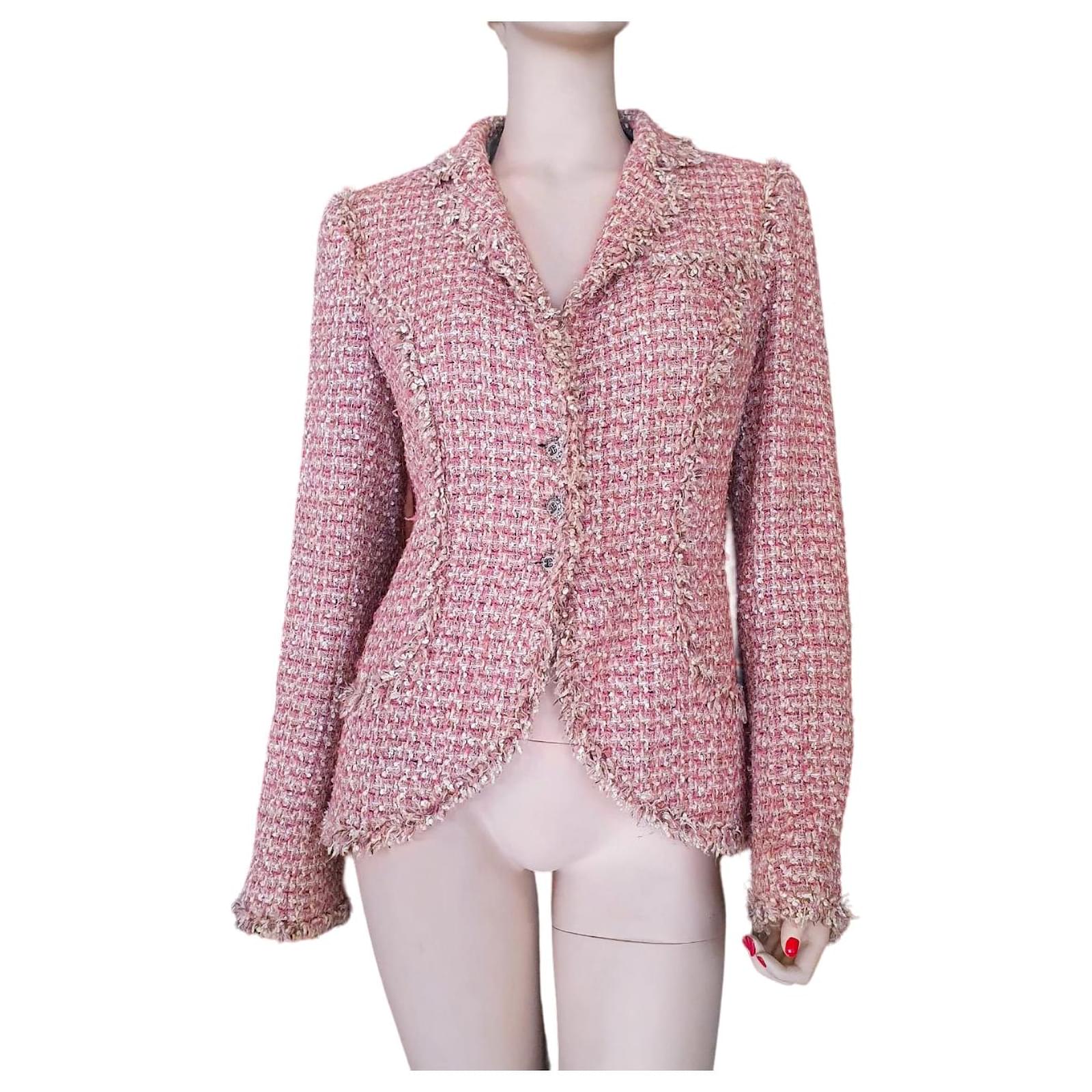 chanel tweed jacket Pink ref.666446 - Joli Closet