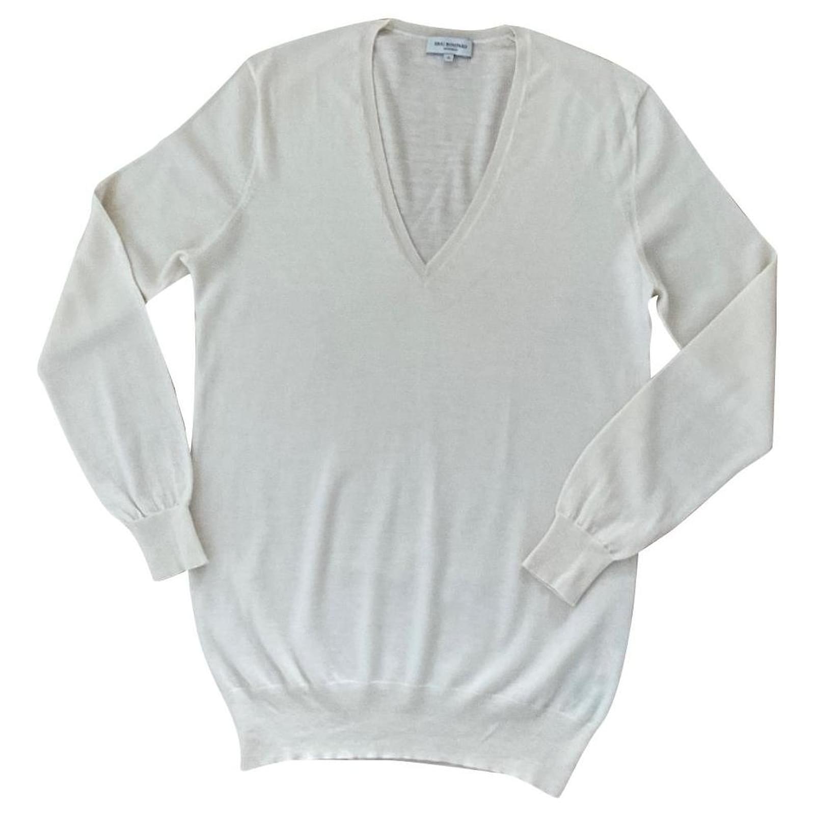 Débardeur boutons blanc cassé femme