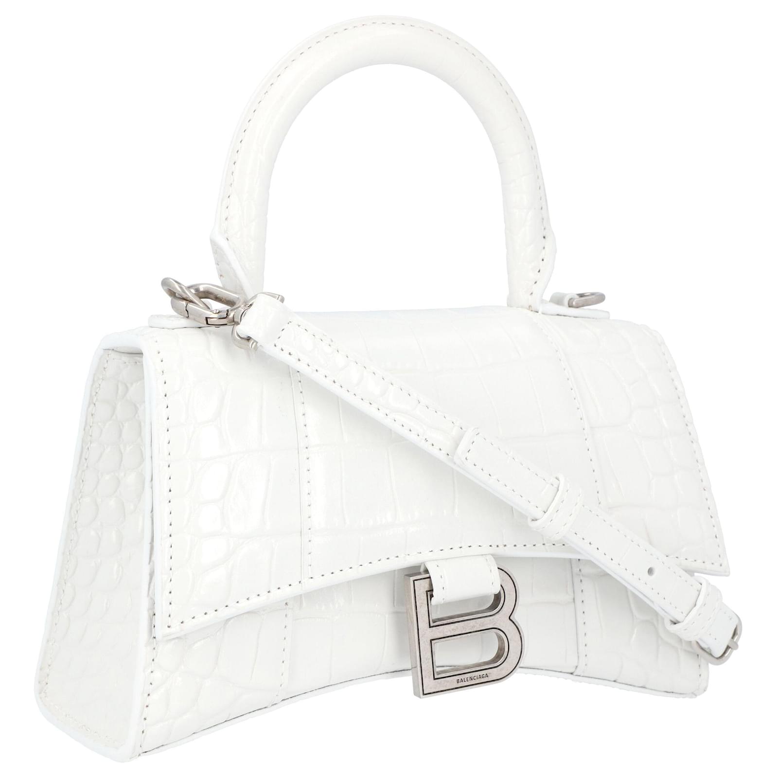 Balenciaga Hourglass White Leather ref.667155 - Joli Closet