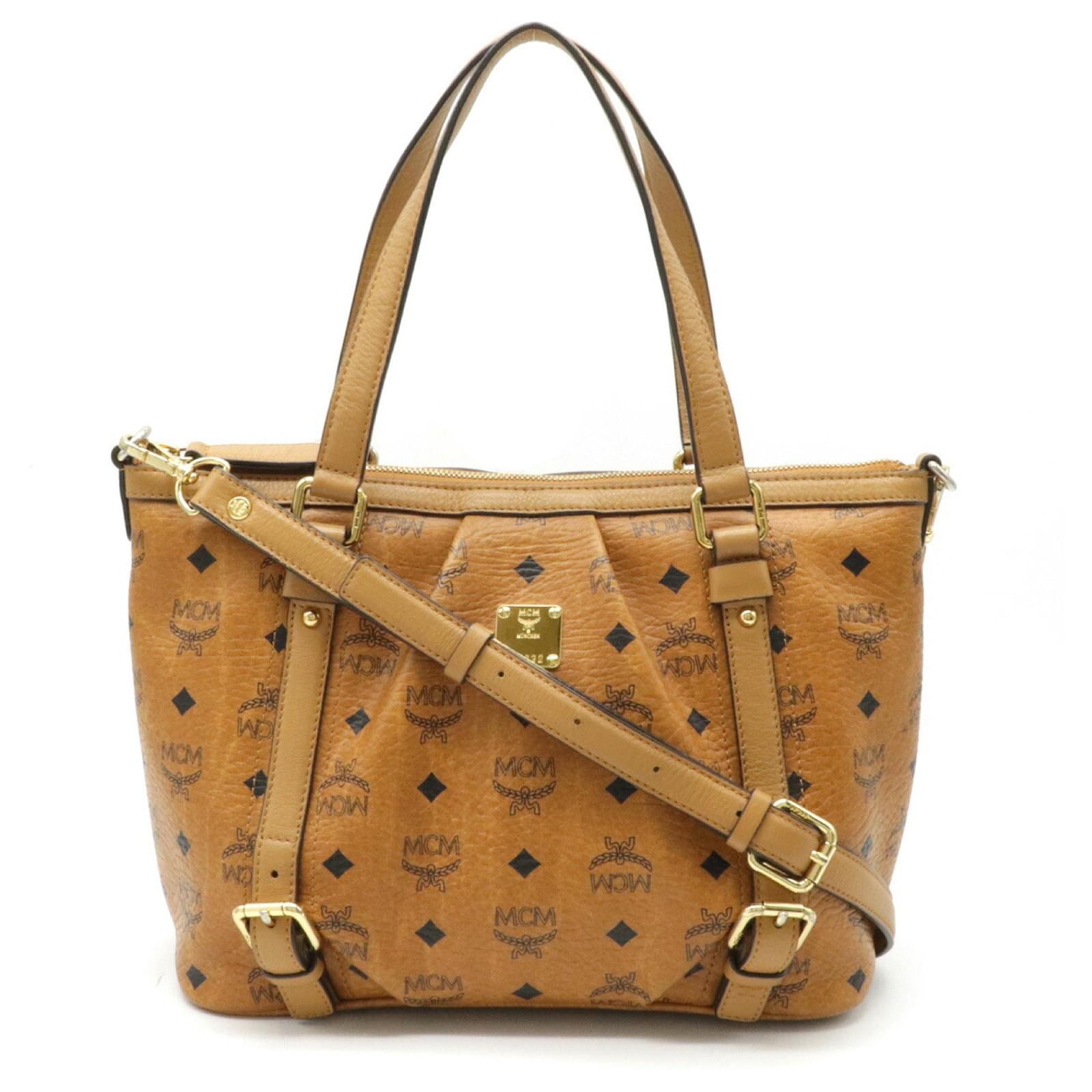 MCM Visetos Brown Leather ref.667306 - Joli Closet