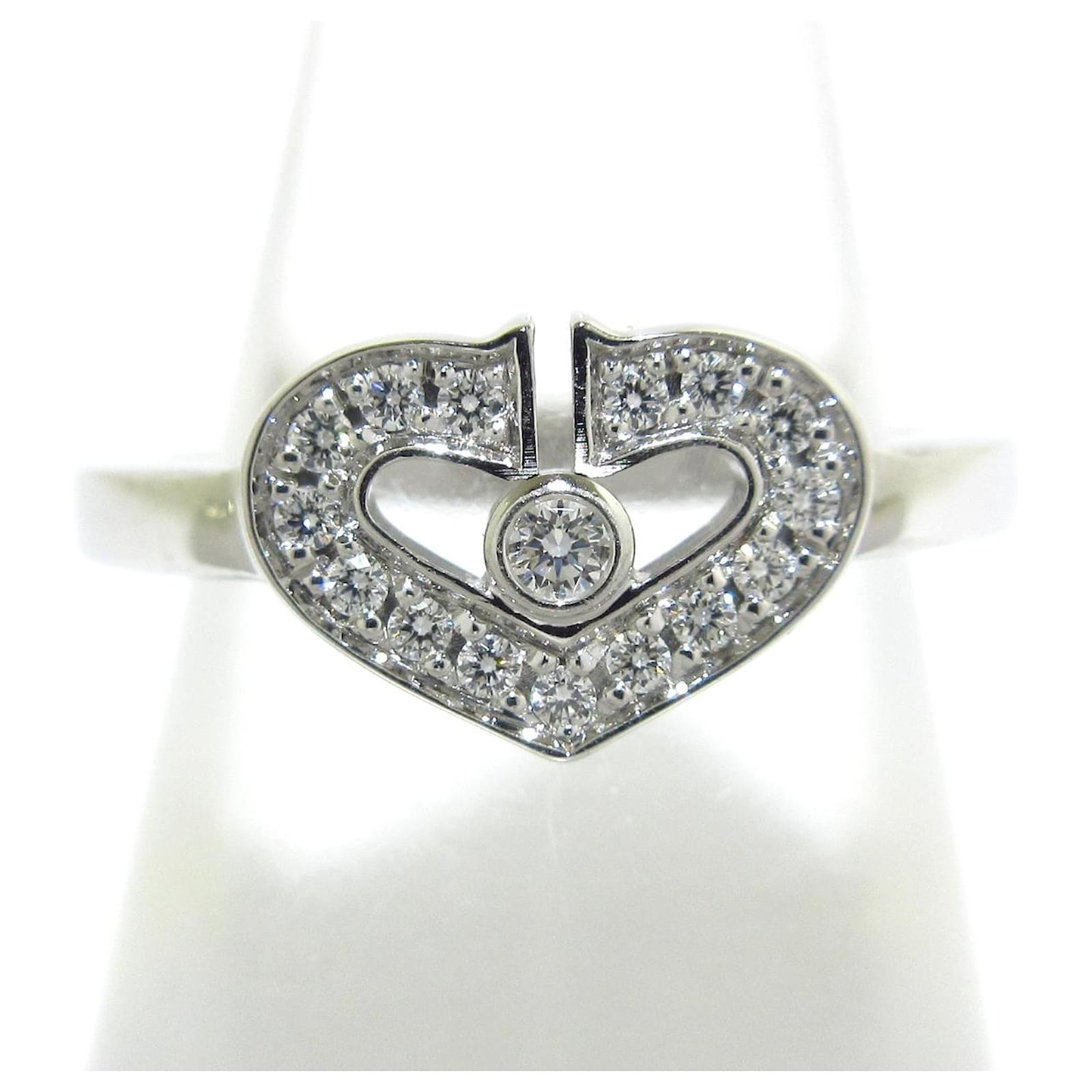 Cartier C heart Silvery White gold ref.667504 Joli Closet