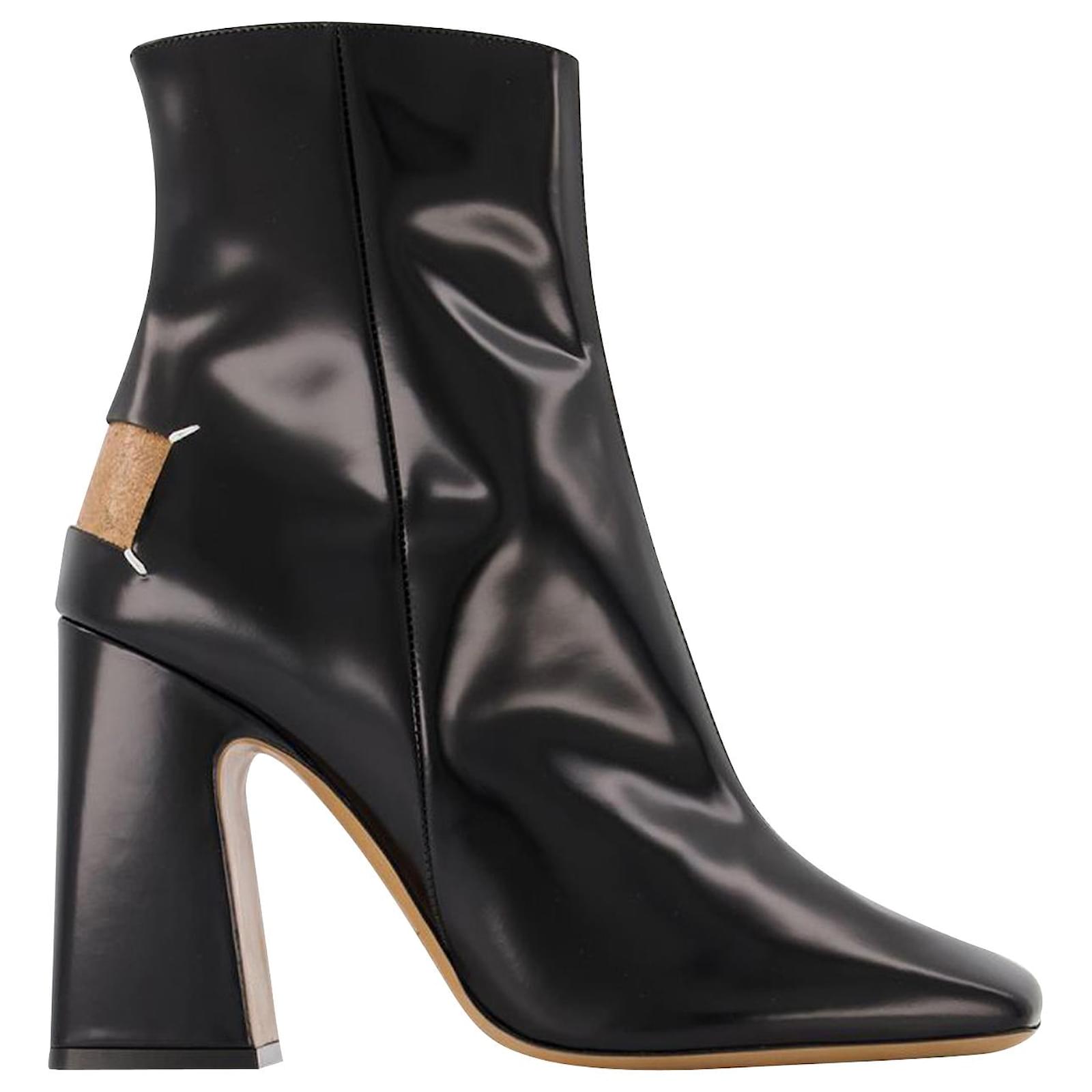 Maison Martin Margiela Boots in Black Fabric/Leather ref.667869