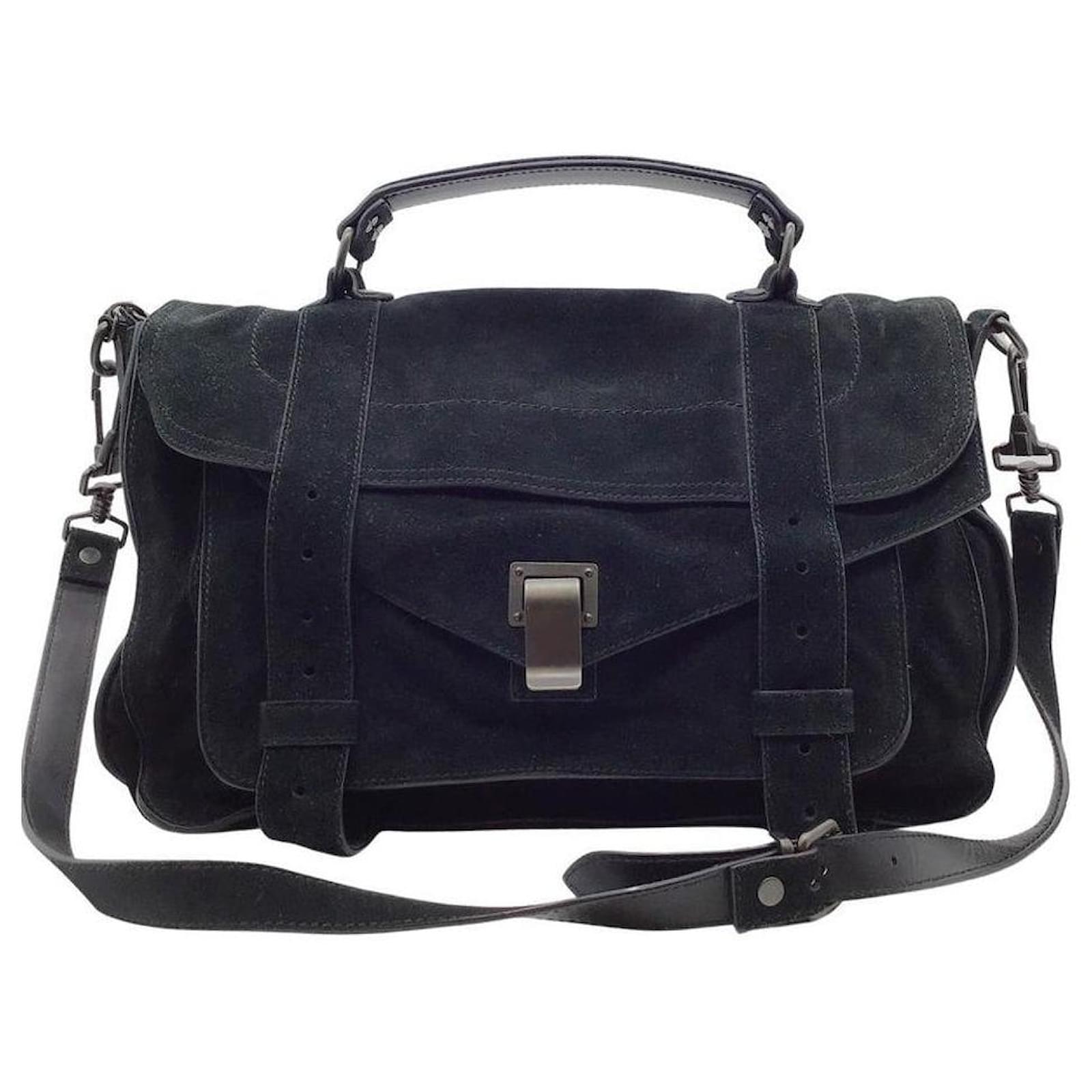 Proenza Schouler avec sangles en cuir su d noir cartable ref