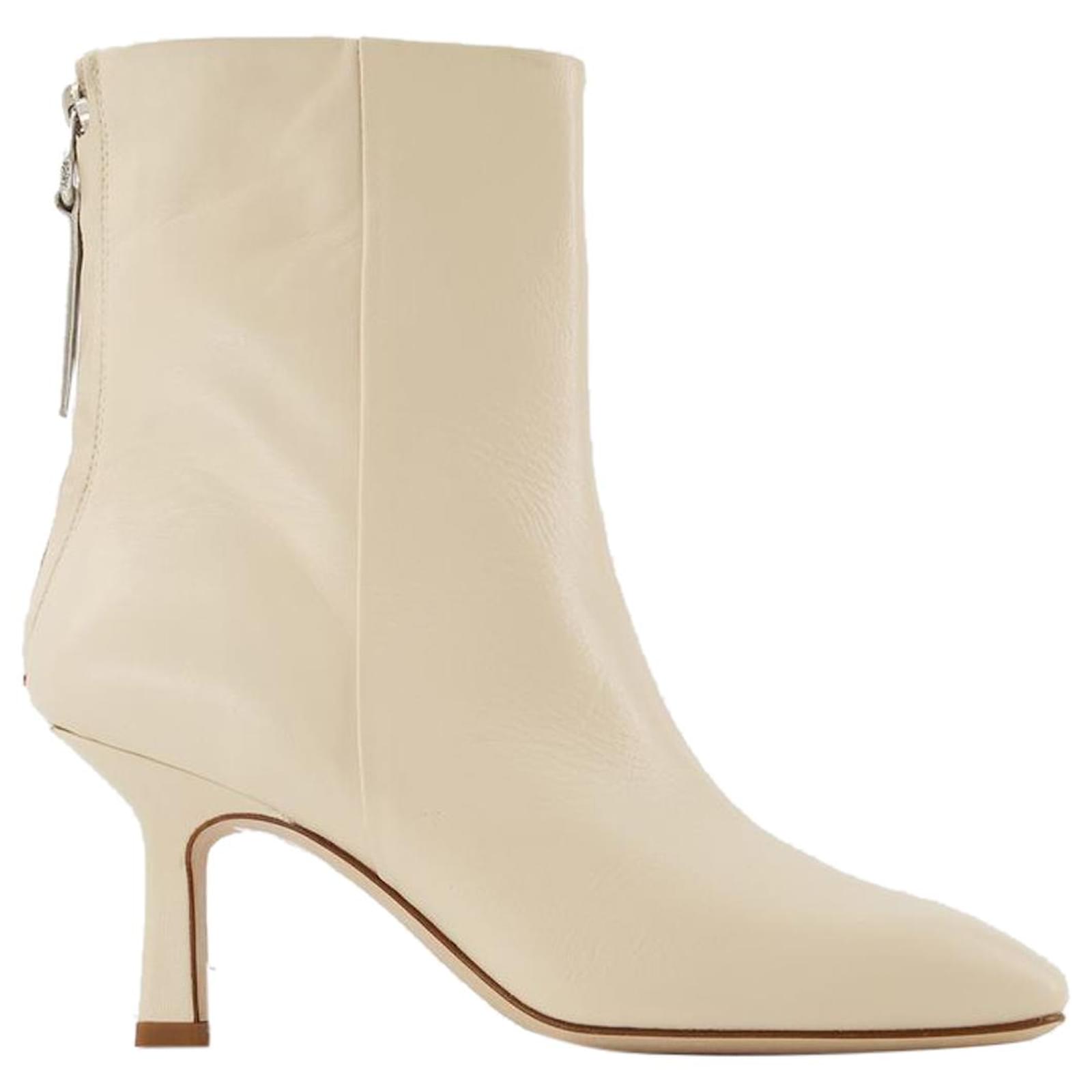 Aeyde Lola Boots in Beige Leather ref.668002 - Joli Closet