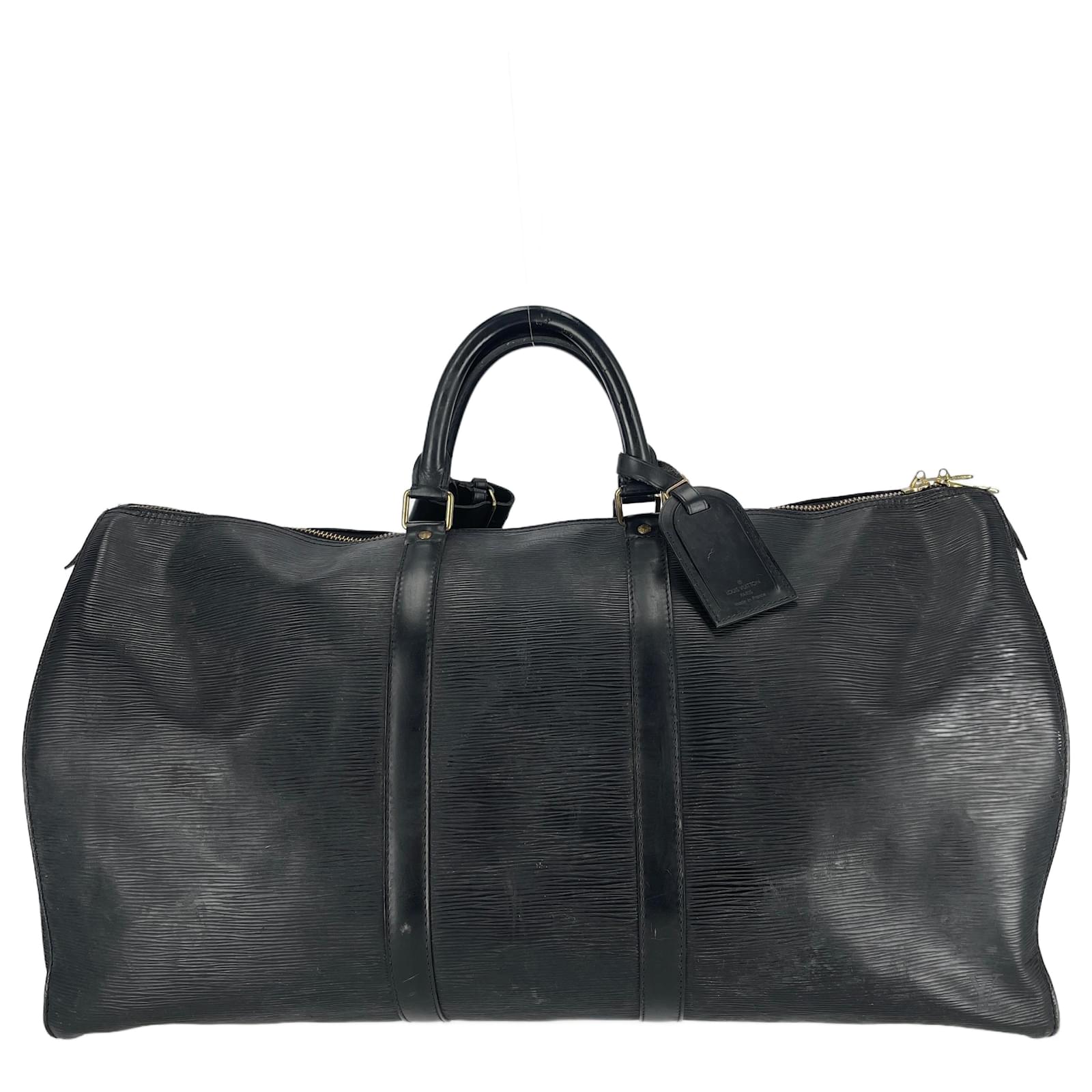 Louis Vuitton Black Epi Keepall 55 Leather ref.668353 - Joli Closet