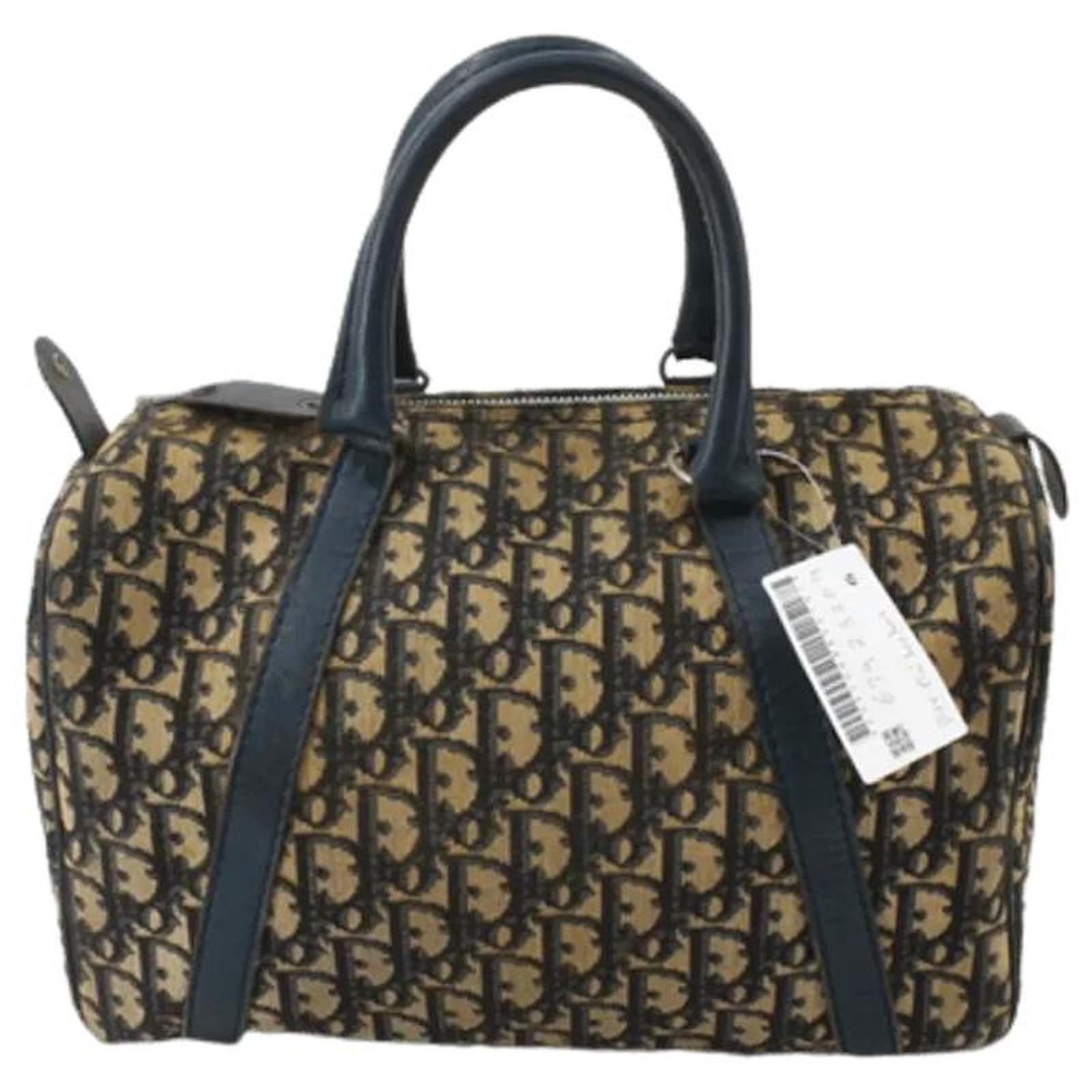 Blue Canvas Dior Bowling Bag Cloth ref.668423 Joli Closet