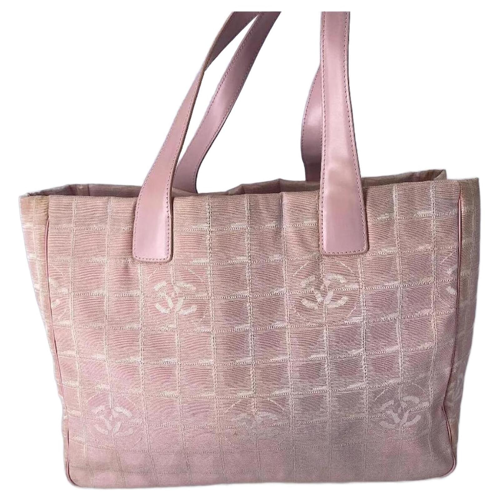 CHANEL, Bags, Chanel Pink Nylon Travel Line Tote Bag