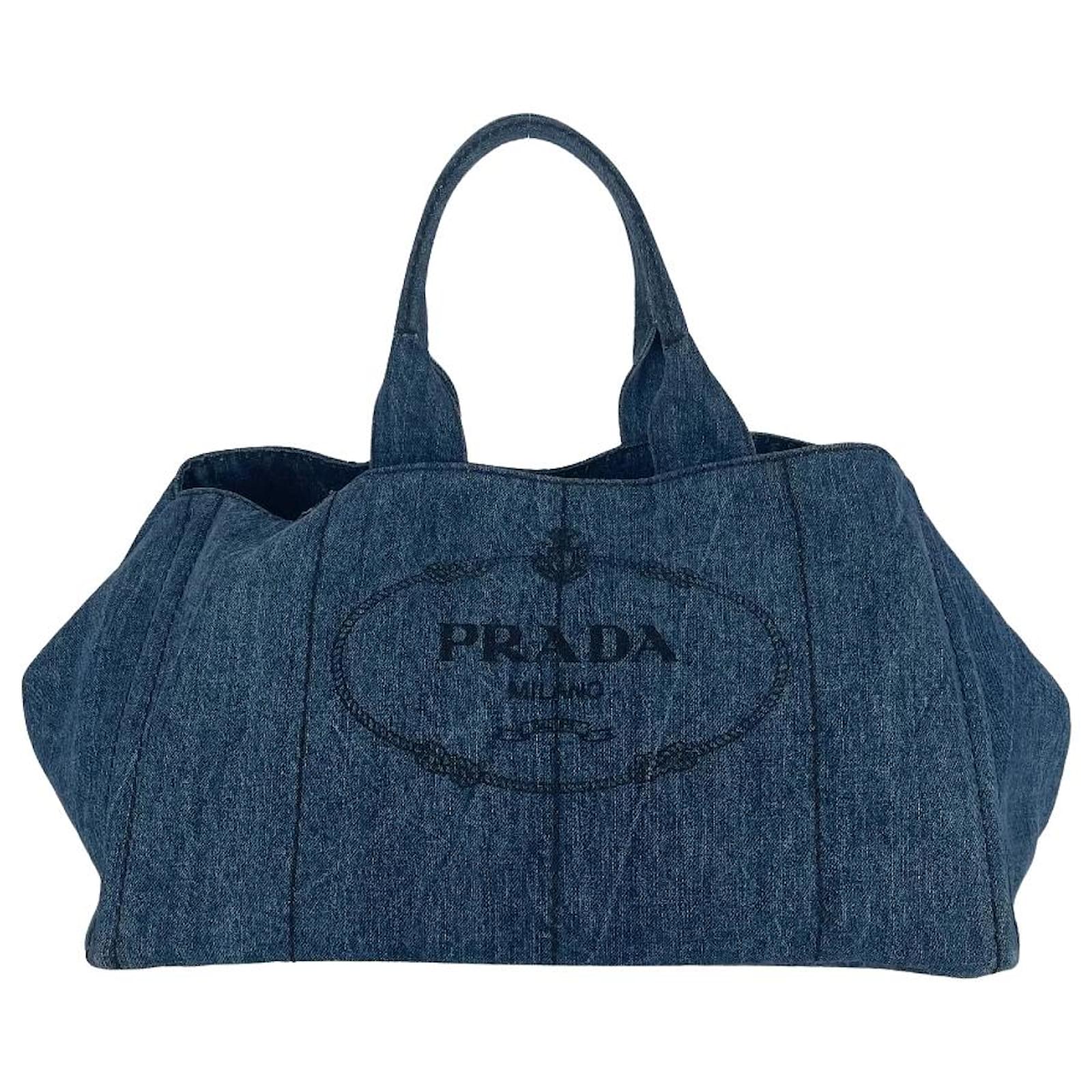 Blue Denim Prada Canapa Tote ref.668761 Joli Closet