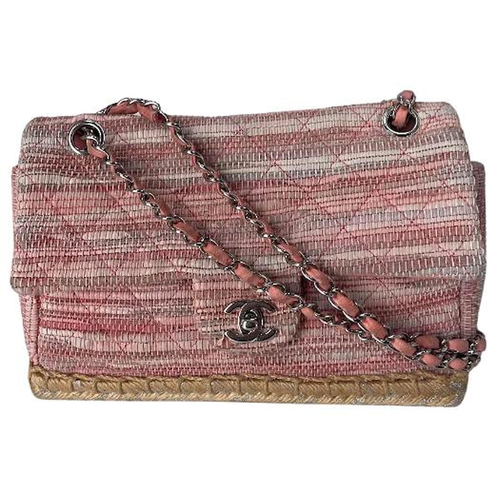 Multicolor Fabric Chanel Flap Bag Pink Cloth ref.668854 - Joli Closet