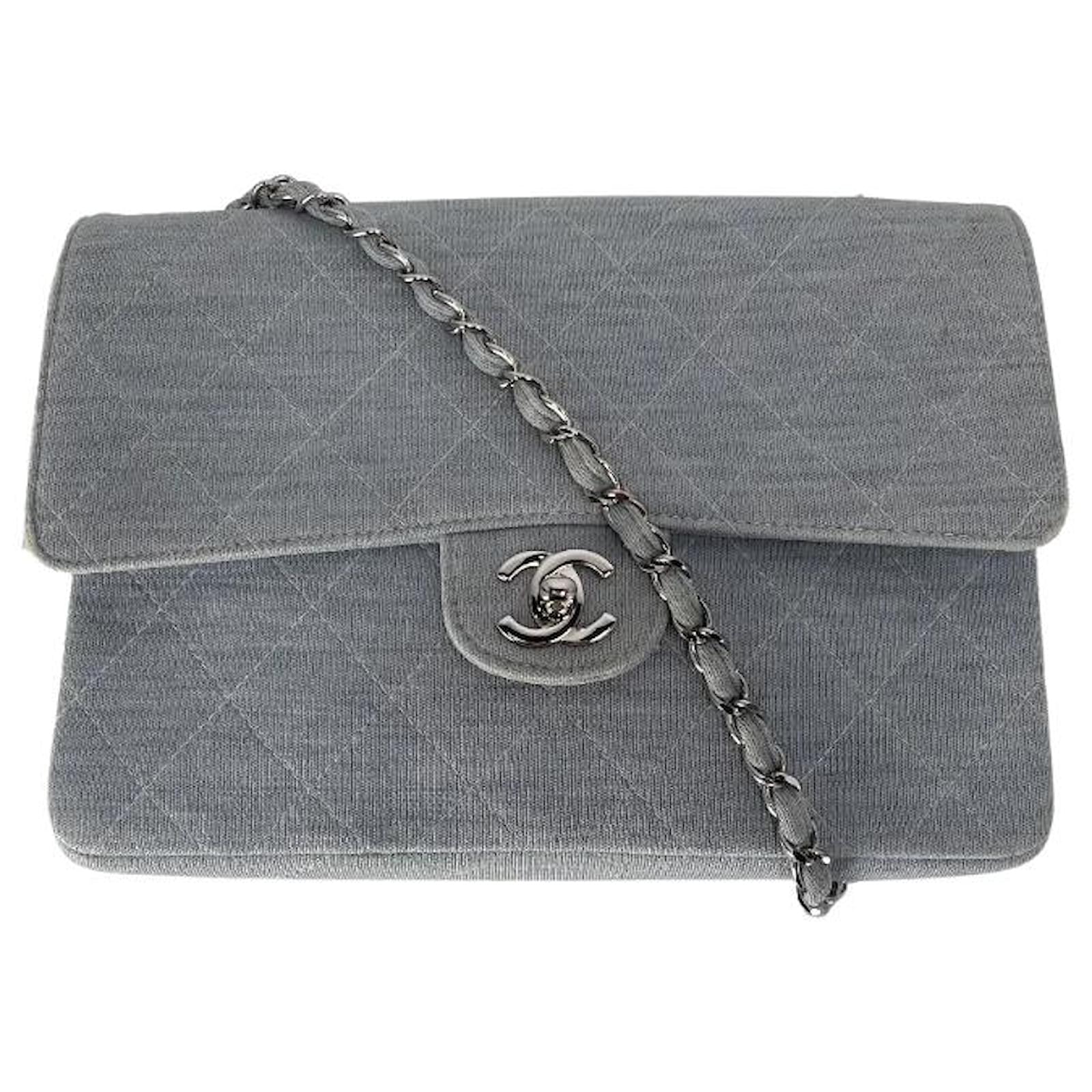 Blue Fabric Chanel Crossbody Bag Cloth ref.668857 Joli Closet