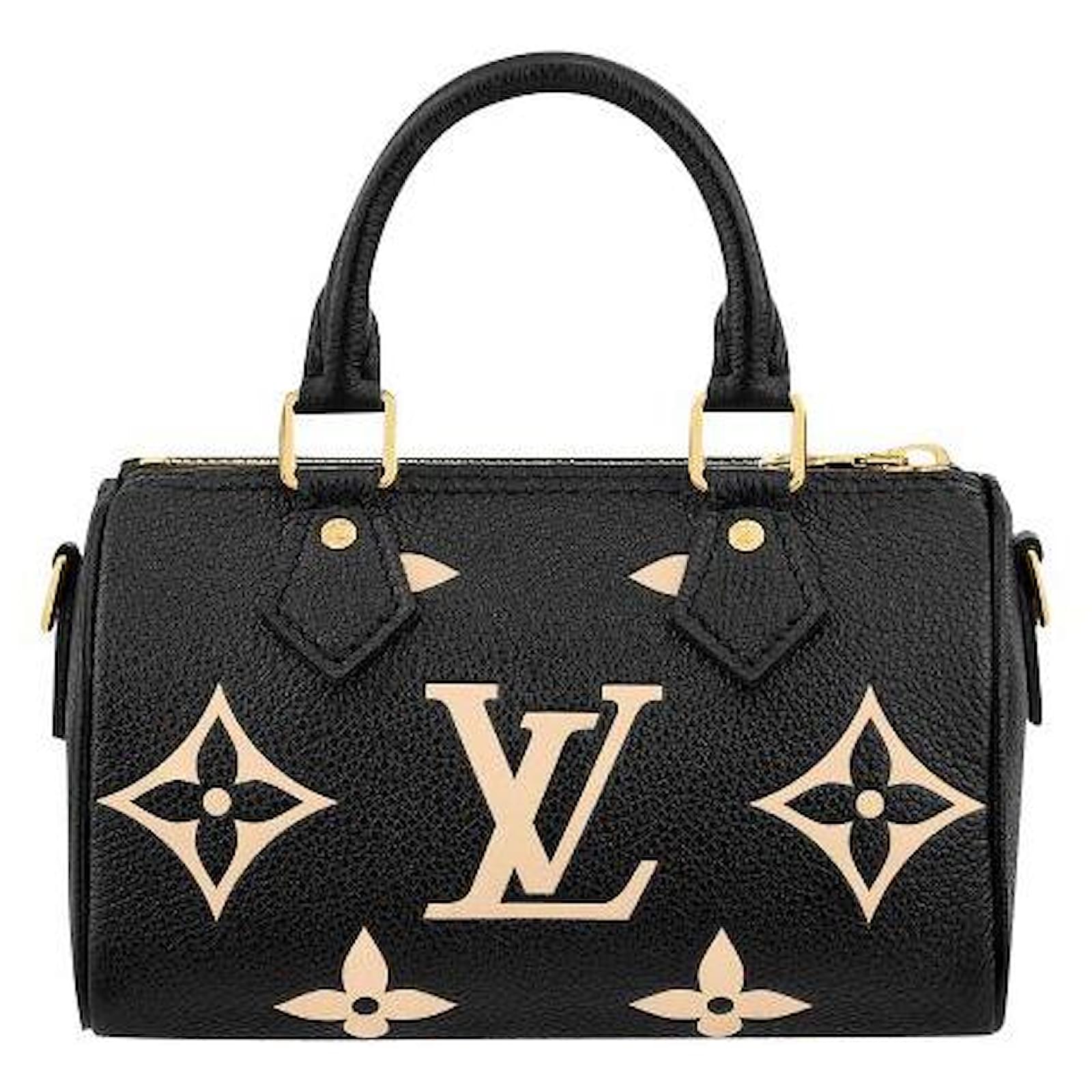Louis Vuitton Speedy Bag Monogram Empreinte Leather Nano Black ref